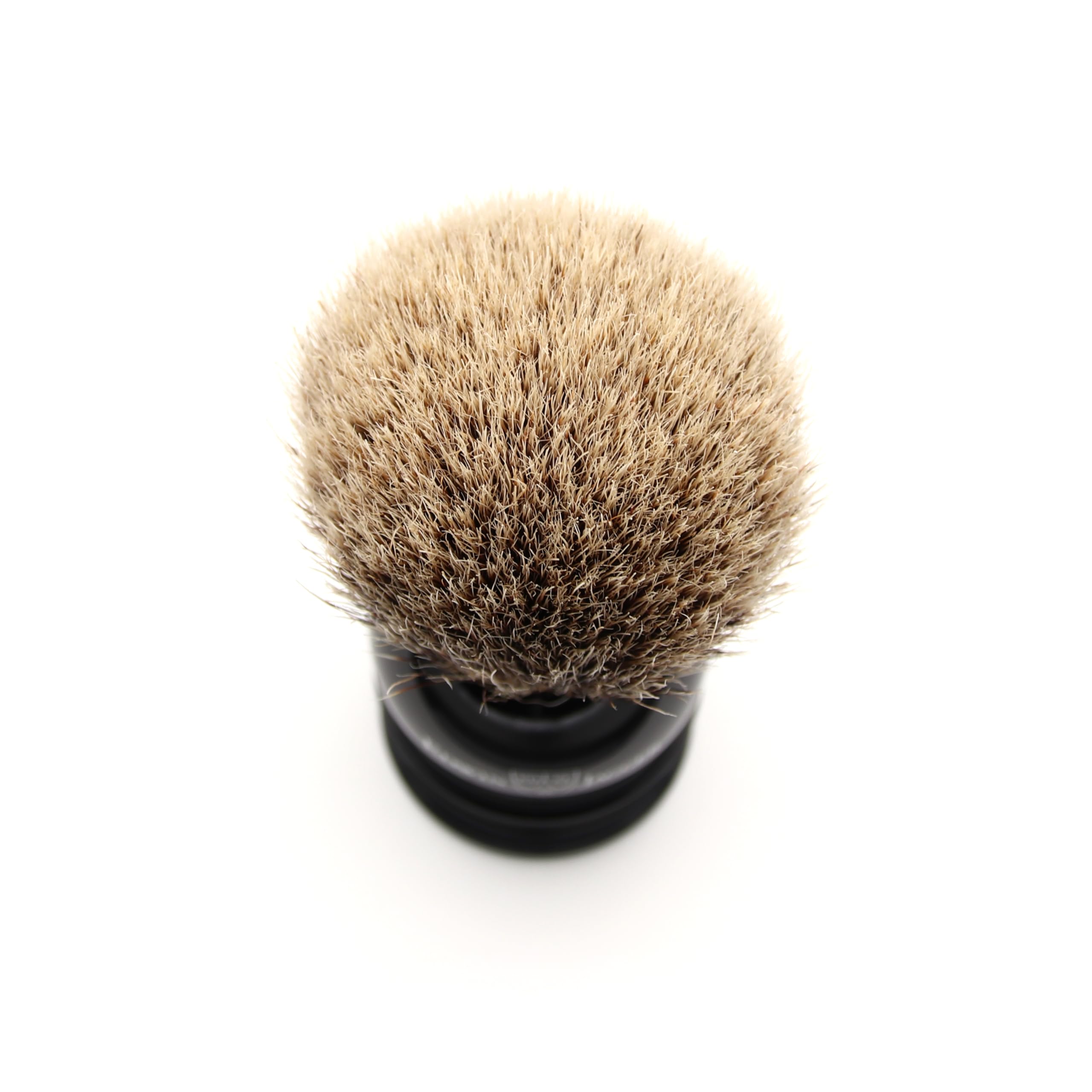 Edwin Jagger 1EJ466SDS Medium Silver Tip Badger Shaving Brush with Stand - Imitation Ebony Handle for Men - Perfect for Shaving Cream & Soap - Luxury Wet Shaving & Grooming Essential