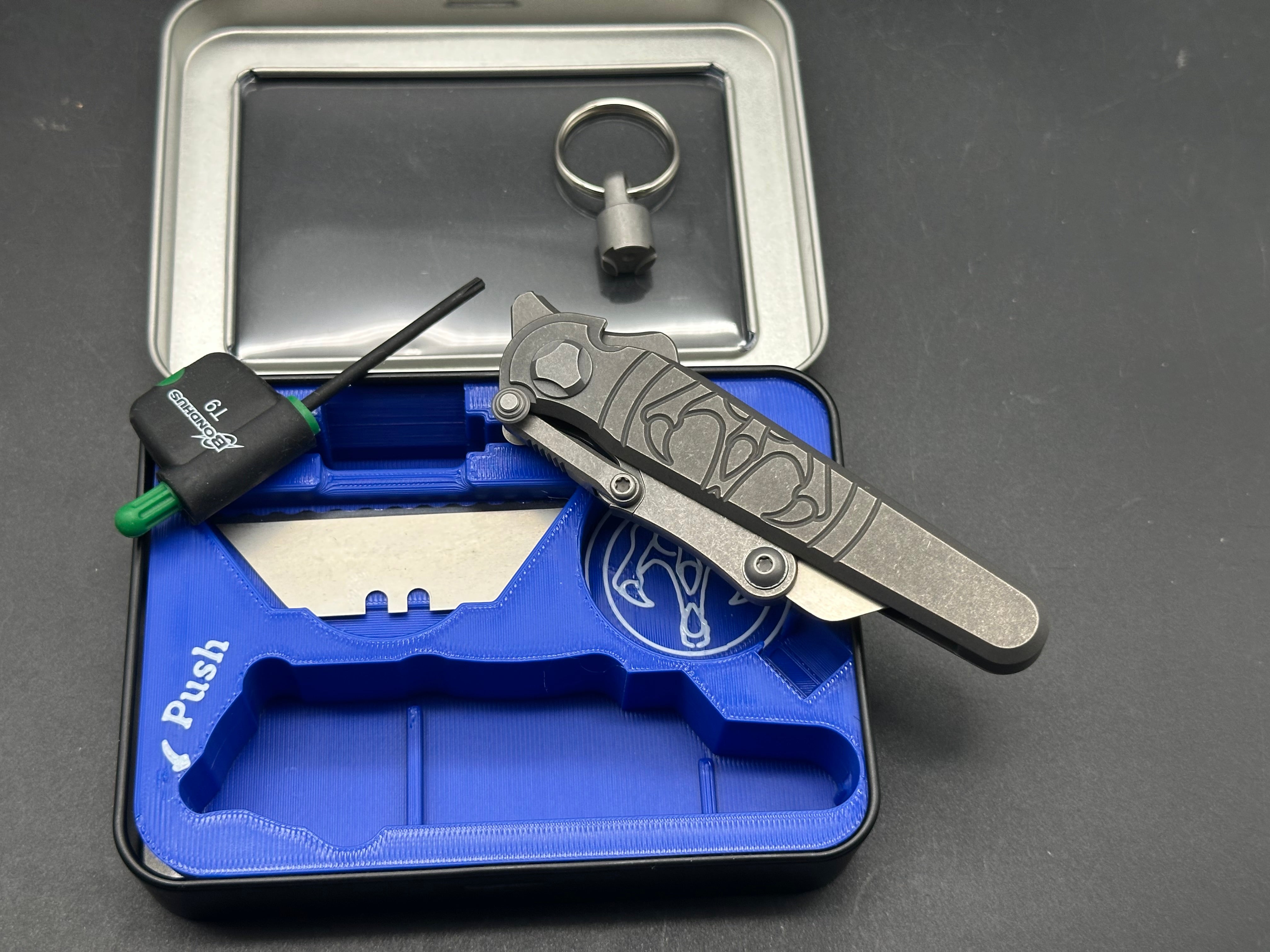 G&G Hawk Shortcut Titanium Serrated Folding Knife - Premium EDC Pocket Knife for Outdoor, Camping, Hiking & Survival