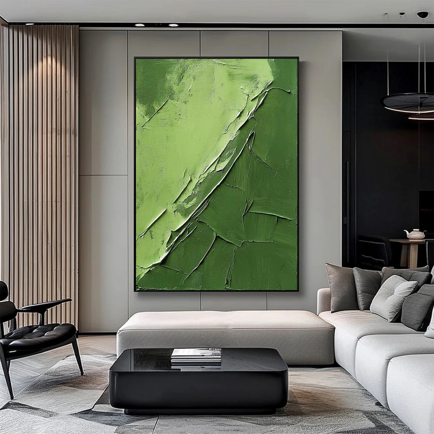 Blue & Green Abstract Art Print #BG107 - Modern Wall Decor for Living Room, Bedroom & Office