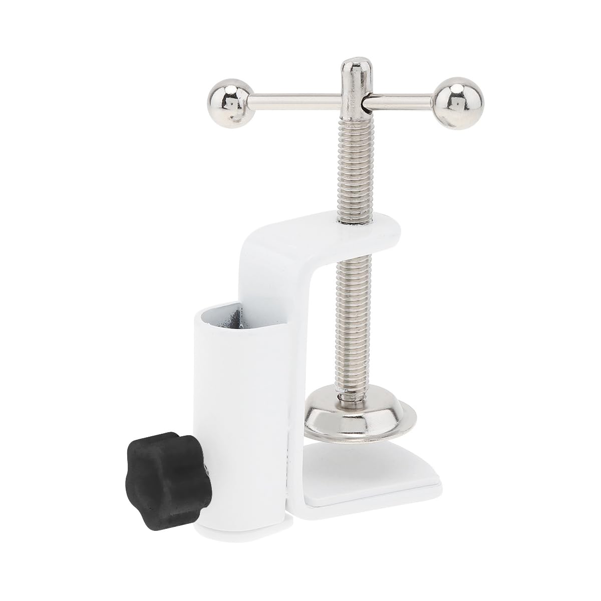 OriGlam Quick-Grip C Clamp - Heavy Duty Desk Clamp for LCD Monitor, Flash Desk & Lighting Fixtures - Adjustable Mount Holder Bracket for Office, Studio & Home Workspace (White)
