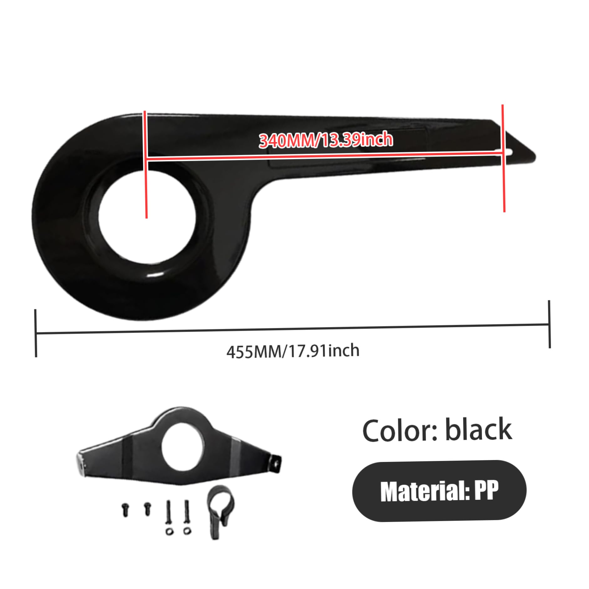 Universal Bike Chain Guard for 32-36 Teeth - Durable Kids Bicycle Chain Cover, Black Bike Accessories for Safety & Protection | Perfect for Kids Bikes, BMX, and Urban Cycling