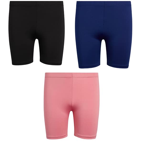 Sweet Hearts 3 Pack Women's Biker Shorts - High Waist Elastic Spandex Anti-Chafing Workout Shorts for Running, Gym & Yoga | Made in USA | Perfect for Fitness, Cycling & Lounge Wear