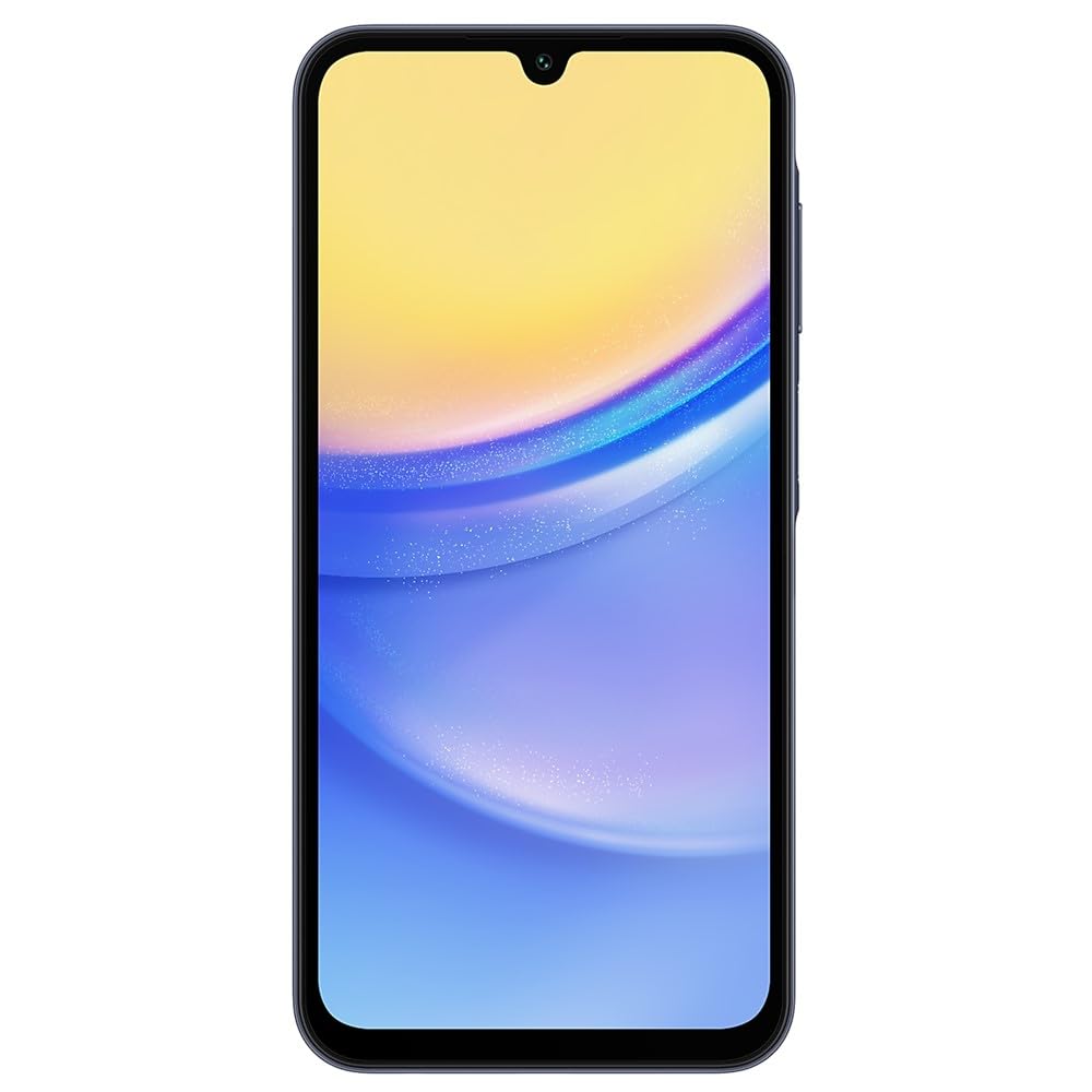 Samsung Galaxy A15 128GB 6GB RAM Dual SIM Unlocked Smartphone with Ring Grip Case - International GSM Version (Blue Black) | Perfect for Travel, Work & Everyday Use