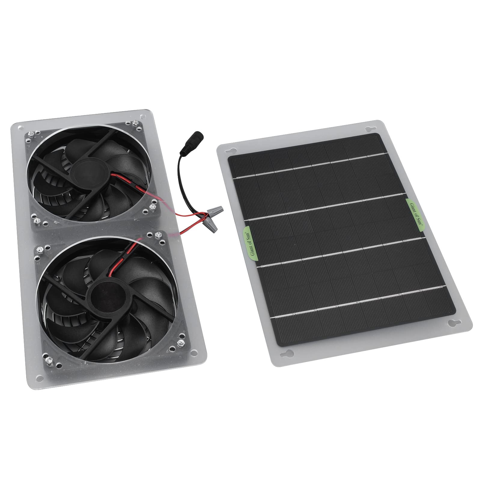 100W 12V Solar Fan Kit with Solar Panel - Portable Cooling System for Greenhouse, Shed, RV & Outdoor Use - Energy Efficient Ventilation Solution