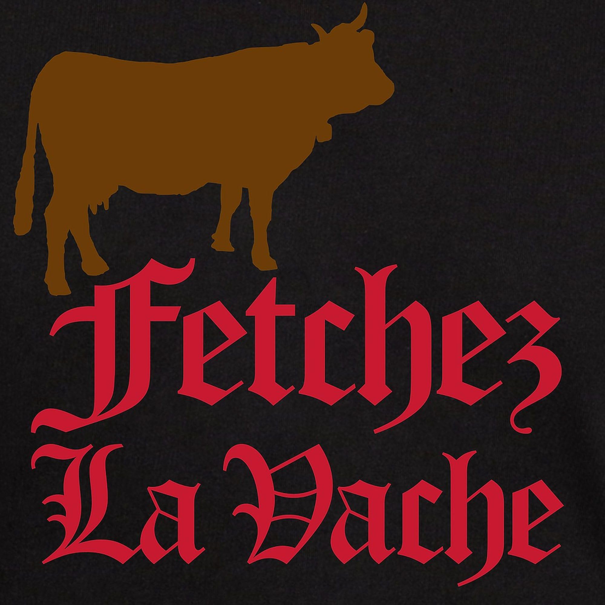 Fetchez La Vache Dark Cotton T-Shirt for Men - 100% Premium Cotton Classic Graphic Tee | Casual Wear, Funny Gift & Pop Culture Apparel