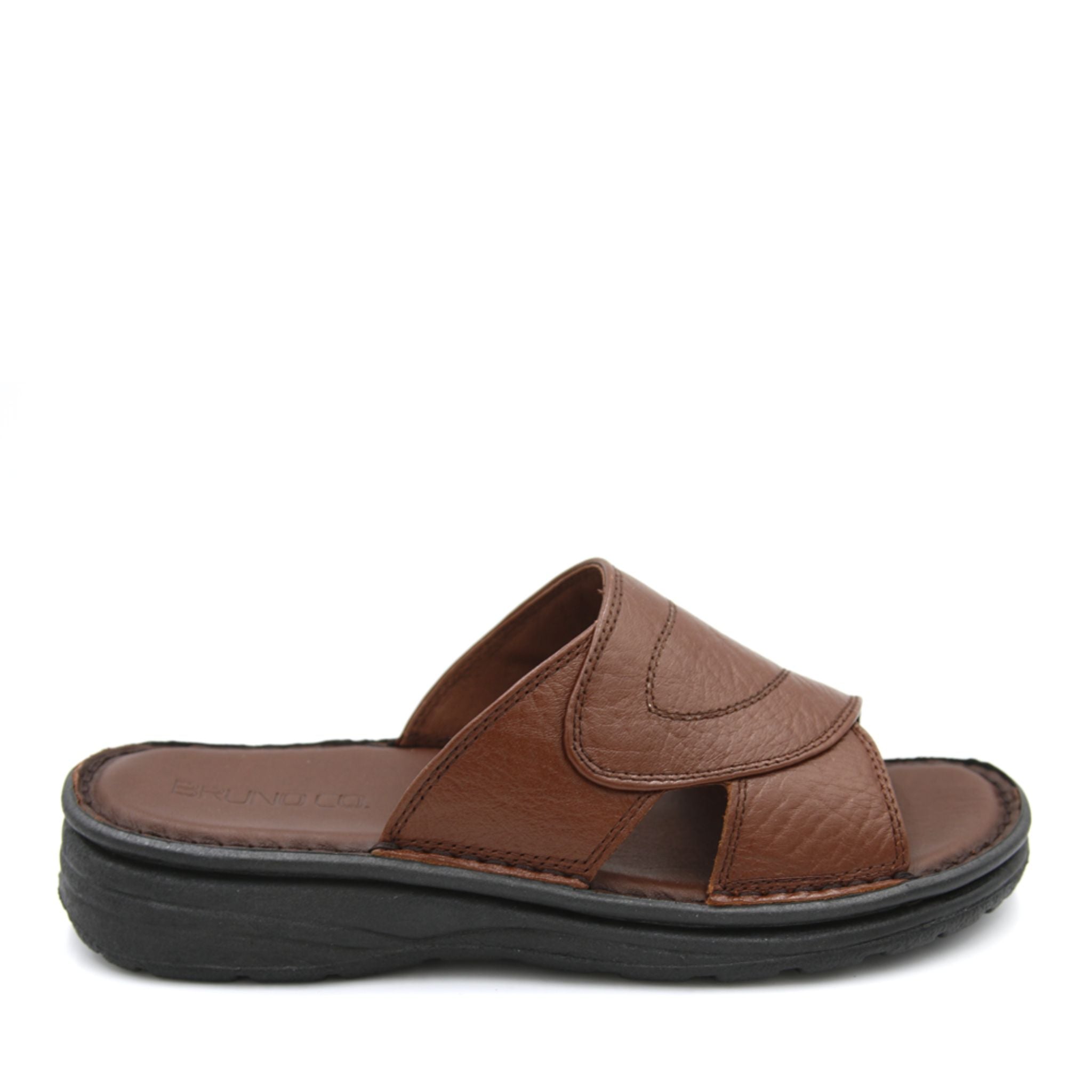 BRUNO CO. Genuine Leather Men's Sandals for Summer - John Brown Style Comfortable Outdoor Walking & Beach Slides
