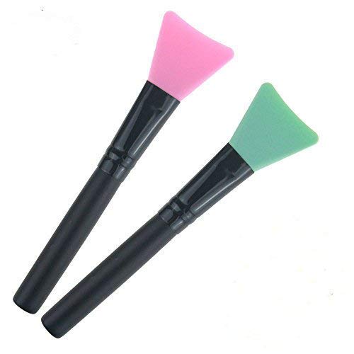 PULABO 2-Pack Silicone Facial Mask Brush - Professional Skin Care Tool for Smooth & Even Application of Mud Masks, Creams & Cosmetics | Soft, Hairless & Hygienic Makeup Brush for Spa, Salon & Home Skincare Routine