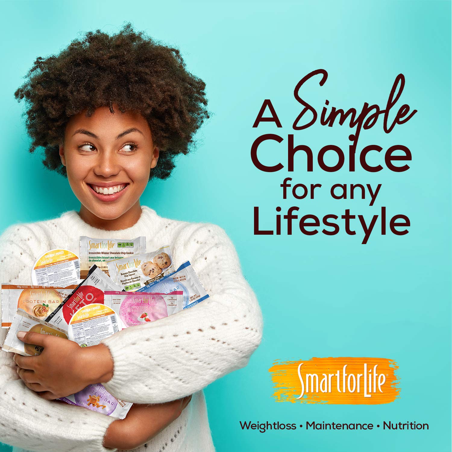 Smart for Life Oatmeal Raisin Protein Cookies - High Protein, Low Sugar, Low Calorie, High Fiber Diet Snacks - 2 Weeks Supply Meal Replacement - Perfect for Weight Loss, Keto Diet & On-the-Go Nutrition - Healthy Breakfast or Post-Workout Snack