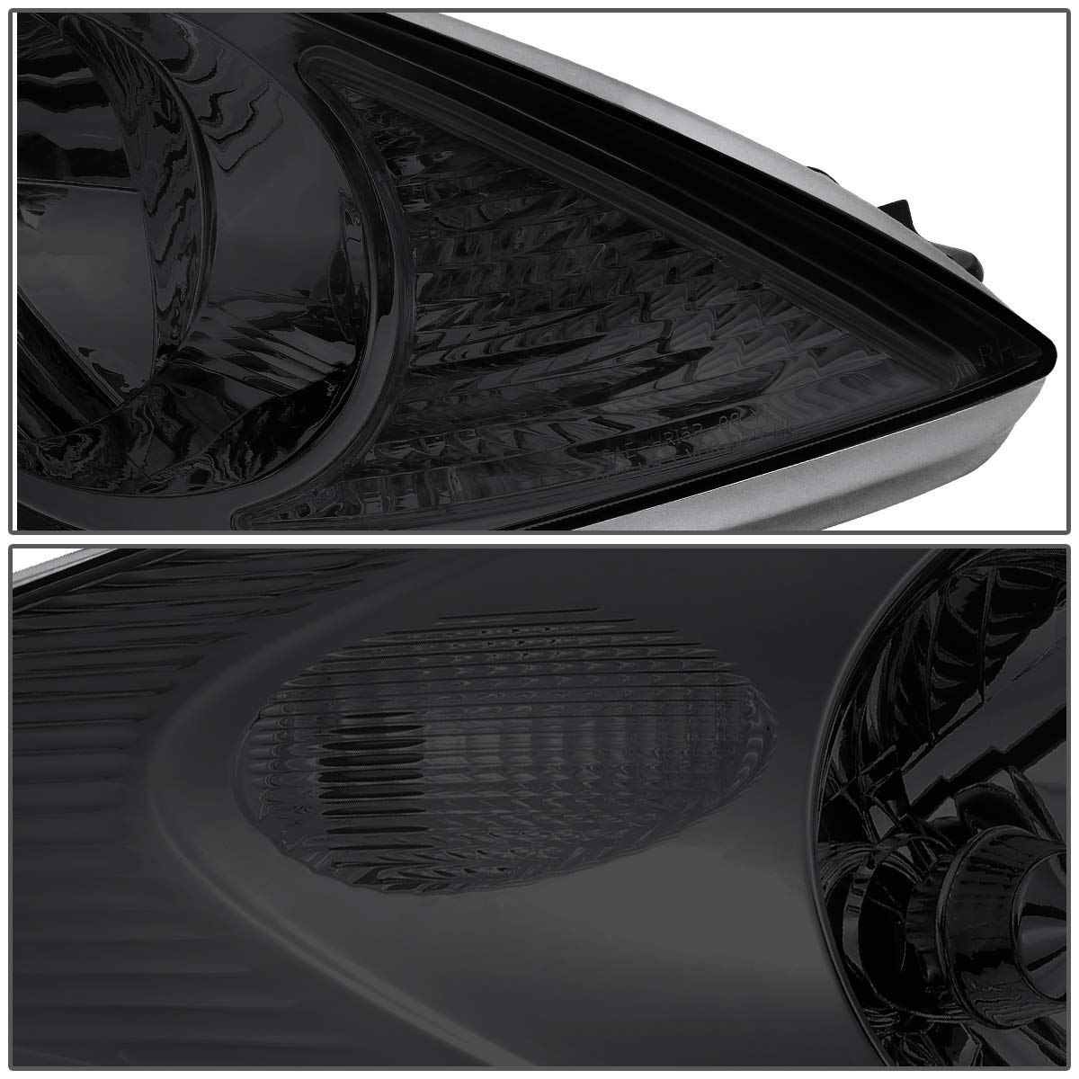 DNA MOTORING HL-OH-ES30002-SM-CL1 Pair of Smoked Lens Headlights - Compatible with 2002-2003 Lexus ES300 & 2004 ES330 | Direct Factory Replacement | Upgrade Nighttime Visibility & Style