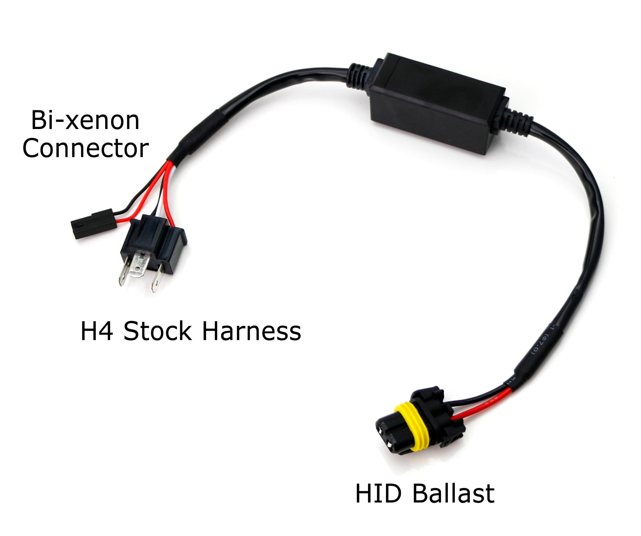 2-Pack H4 9003 Hi/Lo Bi-Xenon HID Bulbs Easy Plug-and-Play Relay Wiring Harness Kit - Perfect for Car Headlight Upgrades & Night Driving Safety