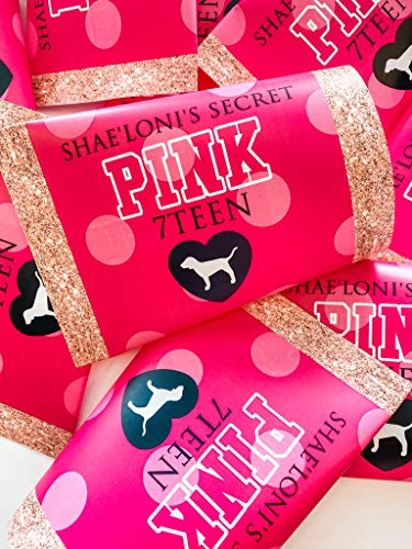 5-Pack VS Pink Polka Dot Ring Pop Bags - Perfect for Candy, Party Favors, and Gift Packaging