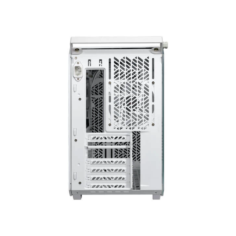 Cooler Master Q500 WGNN S01 Cm Qube 500 ATX Mid Tower PC Case - Tempered Glass Side Panel, White - Perfect for Gaming Rigs & High-Performance Builds