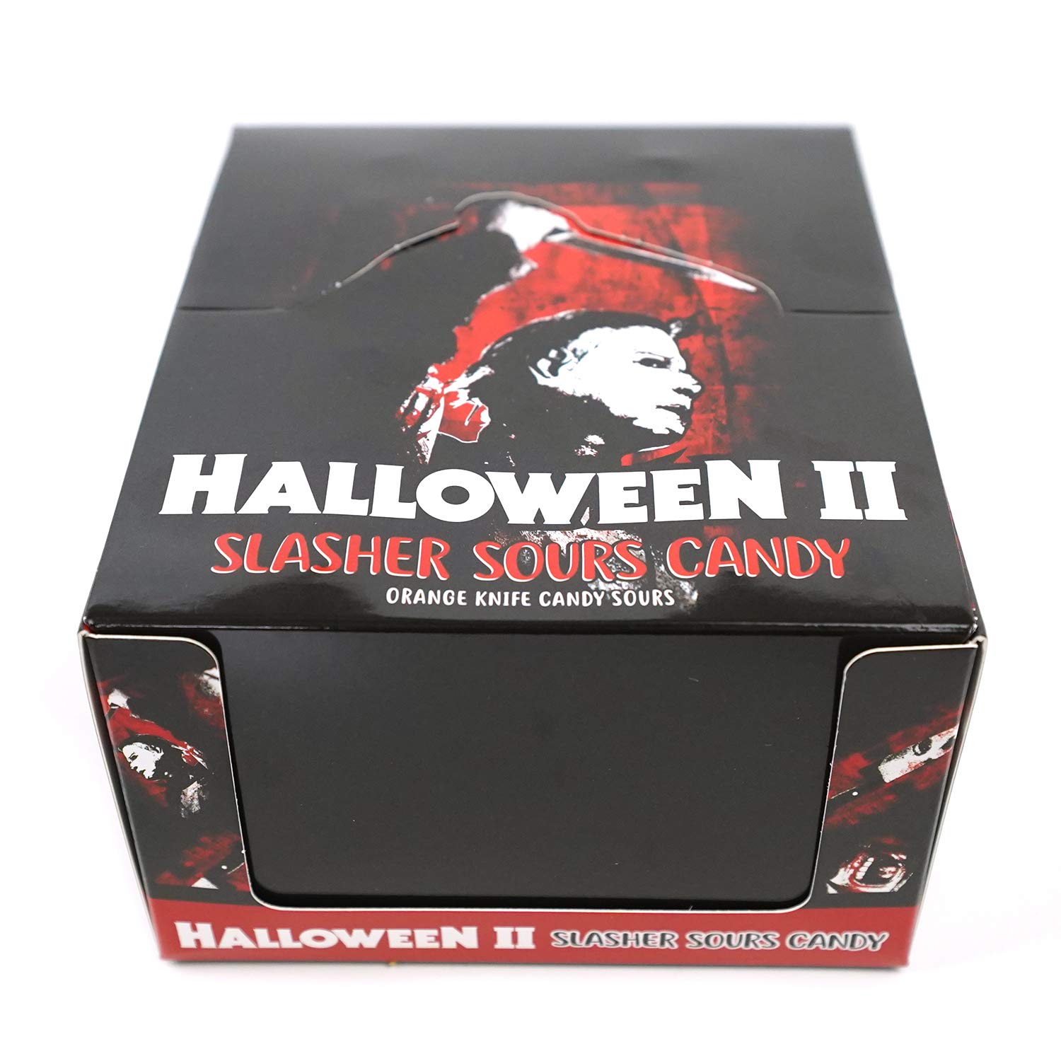 Halloween II Slasher Sour Candy - 12 Pack Orange Knife-Shaped Sour Candies with 2 Free GosuToys Stickers | Perfect for Trick-or-Treating, Halloween Parties & Horror Movie Nights