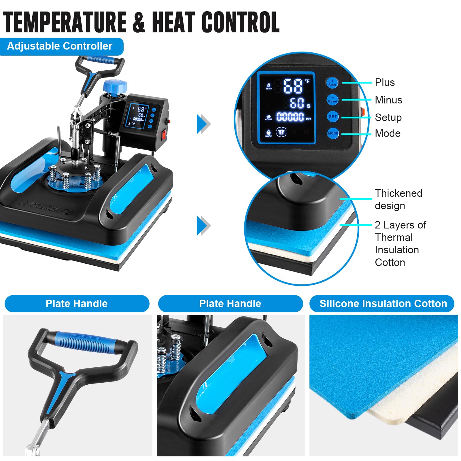 5-in-1 Heat Press Machine 15x12 Inch with 30oz Tumbler Press - Swing Away T-Shirt Press & Sublimation Combo for T-Shirts, Tumblers, Hats & Caps | Perfect for DIY Crafts, Custom Apparel & Small Business Printing