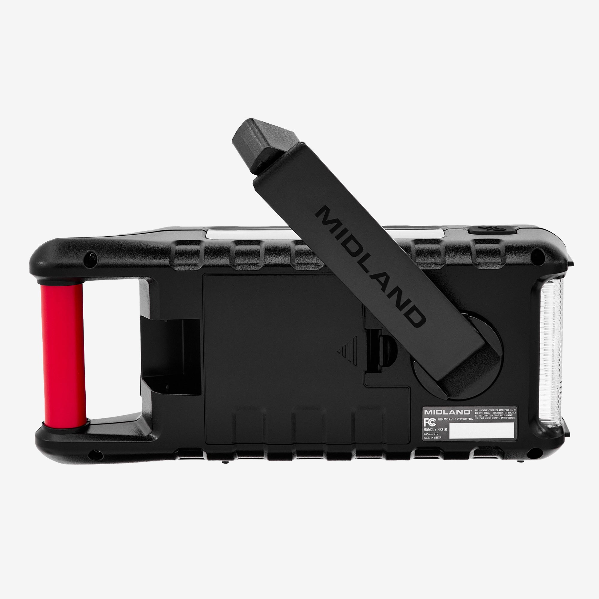 ER310 Portable Emergency Crank Weather Radio with AM/FM/NOAA, Solar & Hand Power, USB Charger - Perfect for Camping, Hiking & Emergency Preparedness
