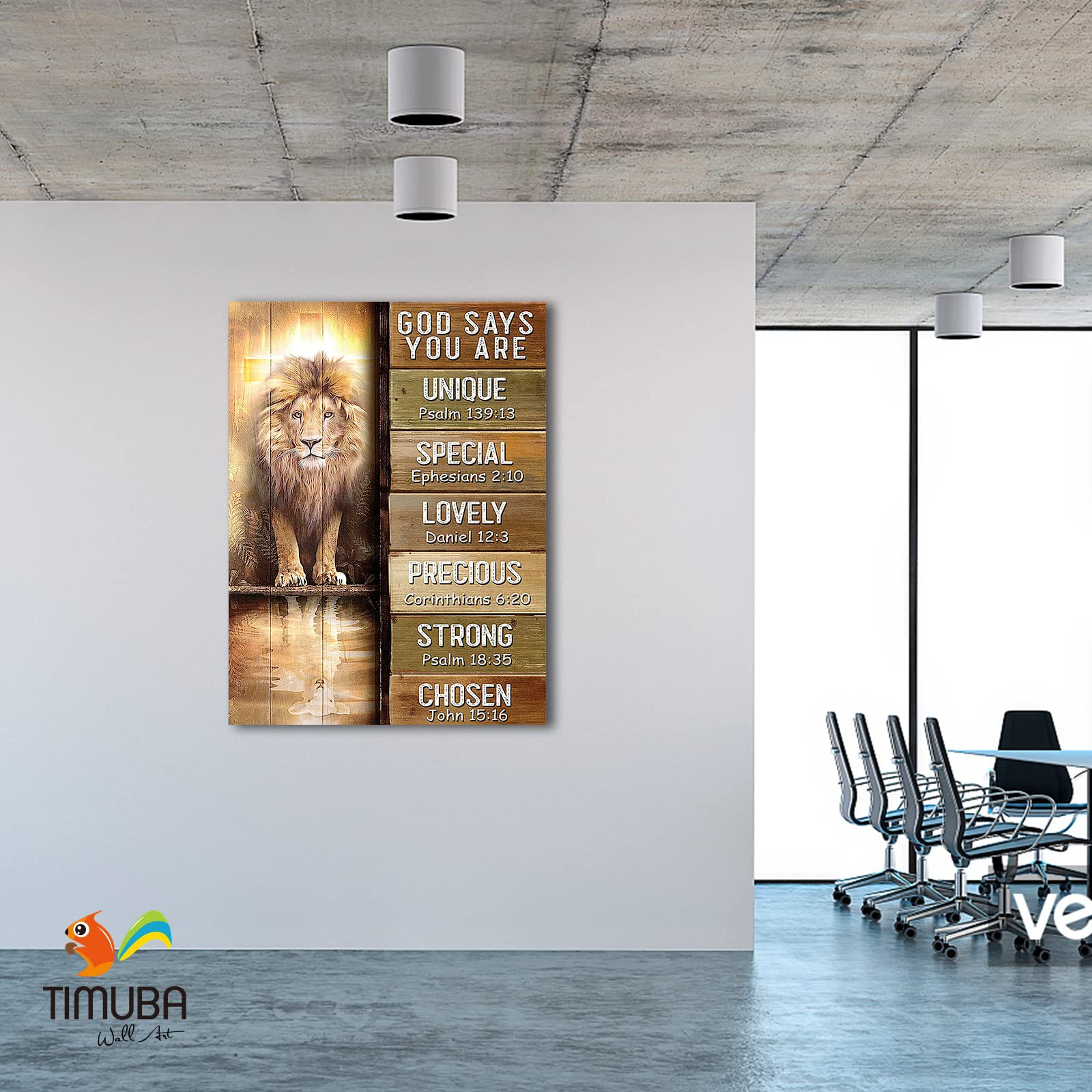 Inspirational Wall Art - Motivational Canvas for Office & Home Decor, Positive Quotes Lion Artwork, Framed Wall Decoration (28x40 Inches) - Perfect for Living Room, Bedroom, Study & Workspace
