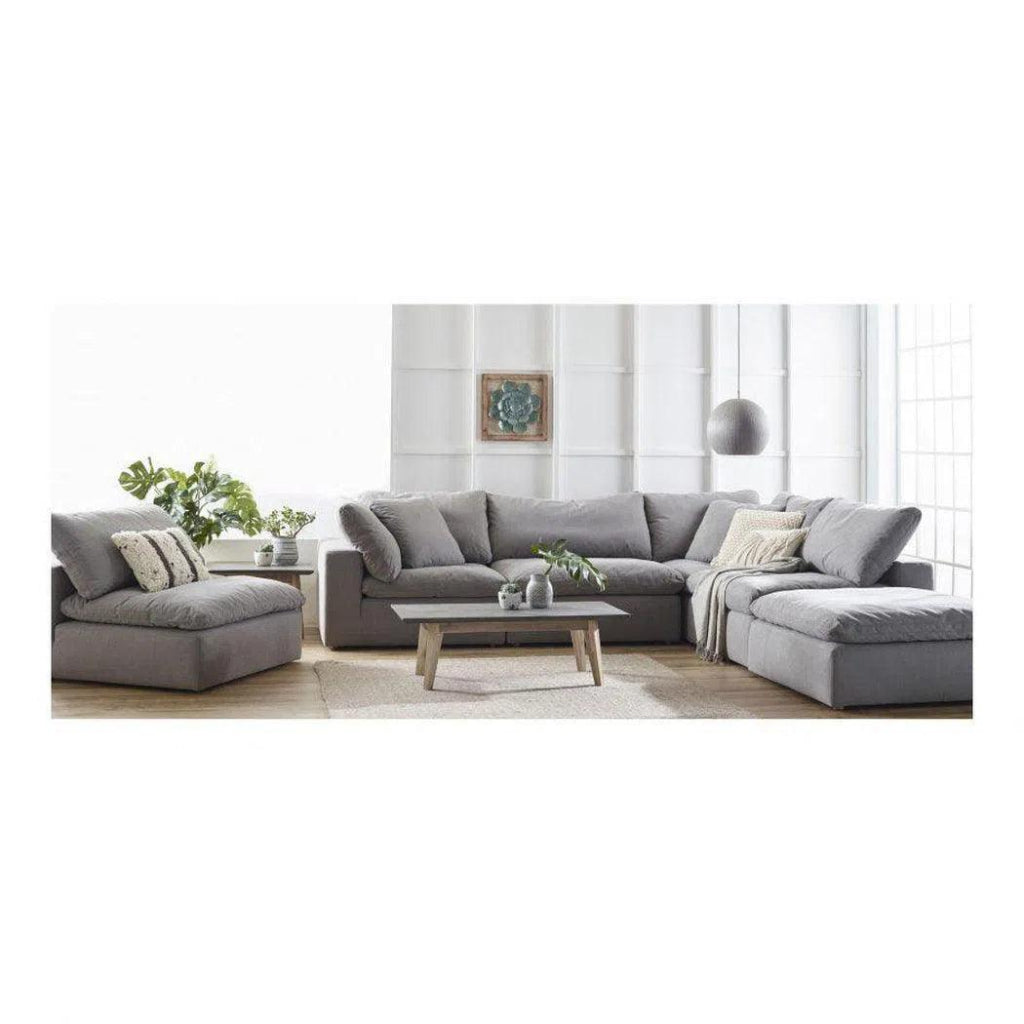 5-Piece Stain-Resistant Grey Large Classic Modular Sofa Set - Perfect for Living Room, Family Room & Home Theater Comfort