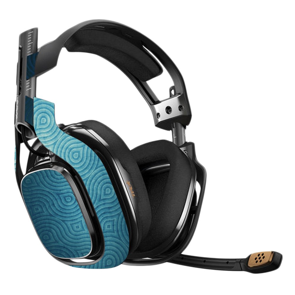 MightySkins Vinyl Decal Wrap Cover for Astro A40 3rd Gen Gaming Headset - Blue Swirls Design | Protective, Durable & Customizable Skin | Easy to Apply & Remove | Made in USA | Perfect for Gaming, Streaming & Esports Enthusiasts