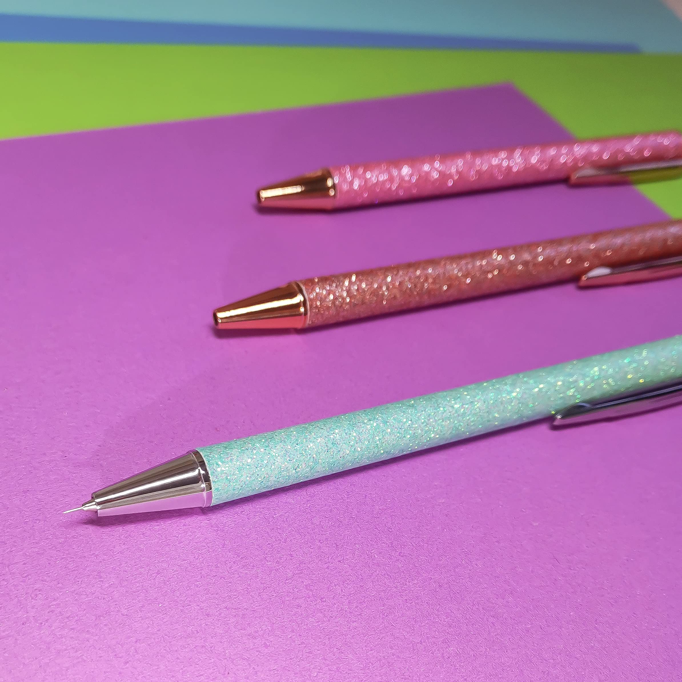 2 Pack Craft Weeding Pens - Essential Vinyl Weeding Tools with Retractable Precision Needle for Vinyl Cutting, Air Release & Car Decal Installation (Rose Gold & Turquoise) - Perfect for DIY Crafts, Cricut Projects & Automotive Decals