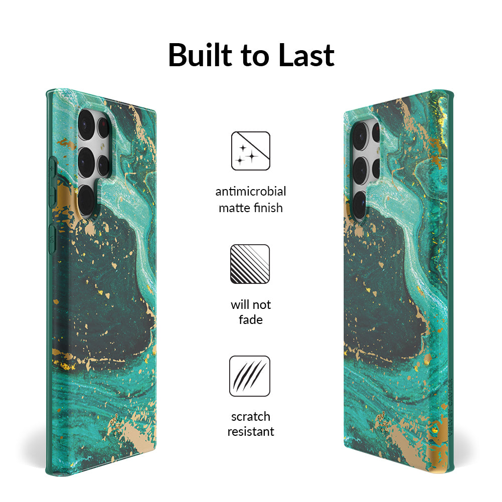 Premium Emerald Marble Samsung Phone Case - Durable Protective Cover for Samsung Galaxy [Model] - Stylish & Slim Design for Everyday Use, Work, and Travel