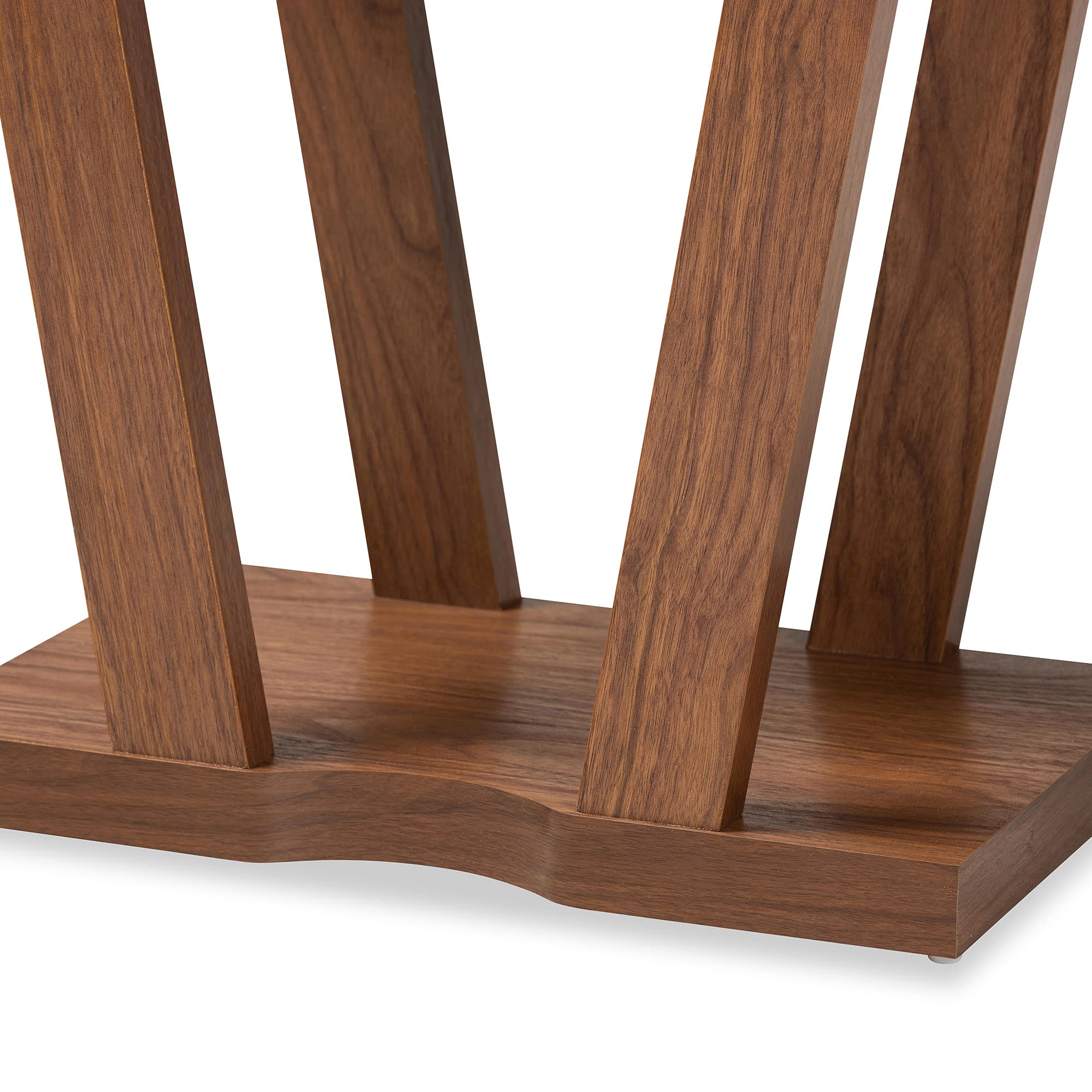 Baxton Studio Boone Console Table - Solid Wood Entryway Table, Walnut Brown Finish - Perfect for Hallway, Living Room & Home Decor