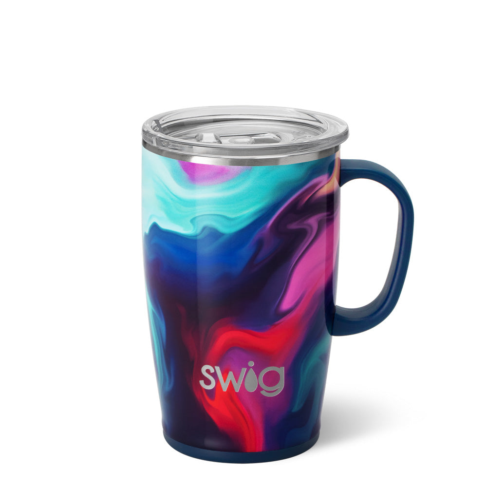 18oz Aura Travel Mug - Insulated Stainless Steel Coffee Thermos for Hot & Cold Drinks - Perfect for Commuting, Camping & Office Use