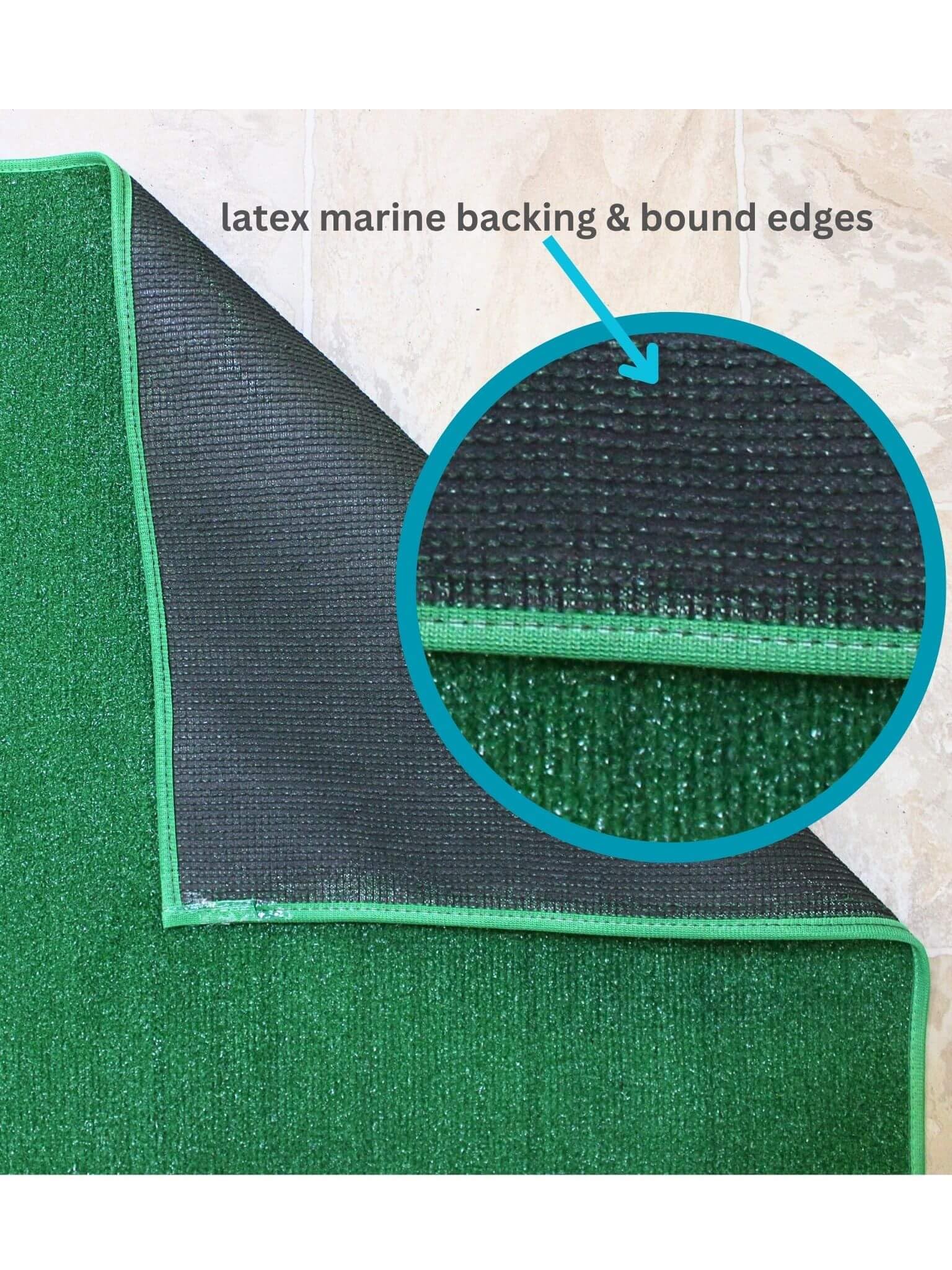 KOECKRITZ Washable Artificial Grass Turf Carpet - 7' Round Green Fake Grass Rug for Outdoor Patio, Gazebo, Pool Area, Golf Backdrop, Balcony & Garage Workspace - Perfect for Home Decor, Pet Play Area & Event Photo Background