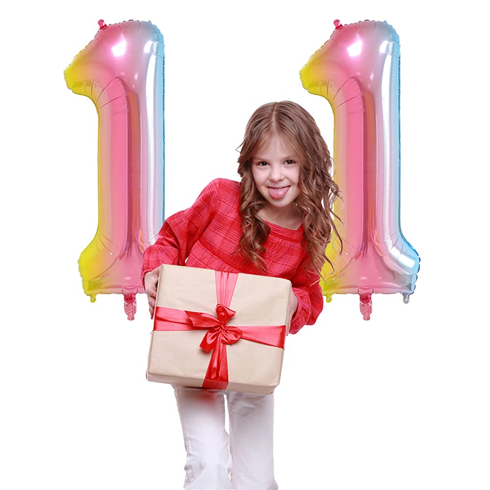 Xihuimay 40 Inch Large Number 11 Balloons - Gradient Digital Alphabet Balloons for Birthday Parties, Weddings, Bridal Showers & Bachelorette Events - Helium Ready Party Decorations (Perfect for Milestone Celebrations, Anniversary Decor & Photo Backdrops)