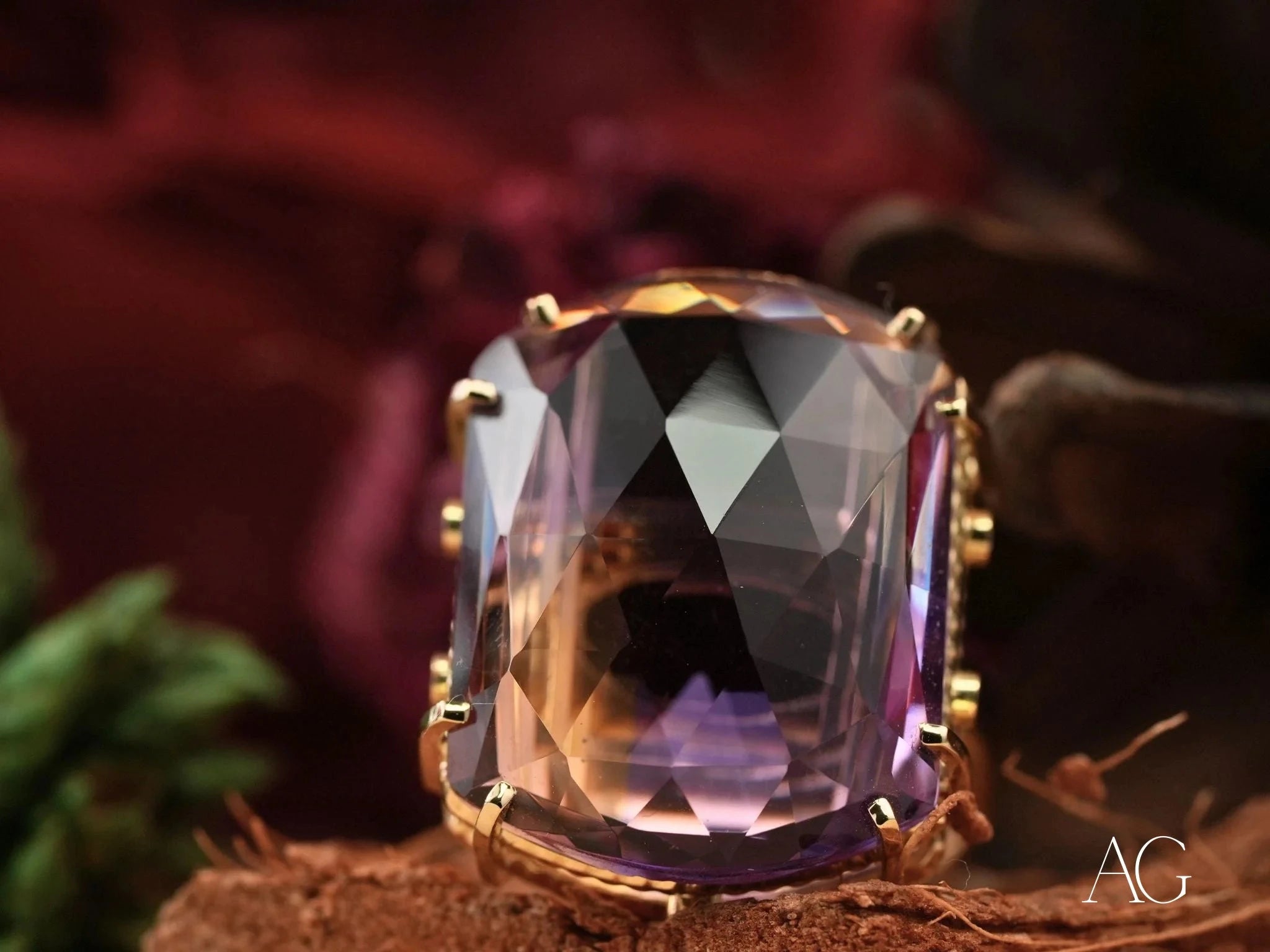 18K Yellow Gold Amethyst and Diamond Ring for Women - Purple Royale Elegant Jewelry | Perfect for Weddings, Anniversaries & Special Occasions