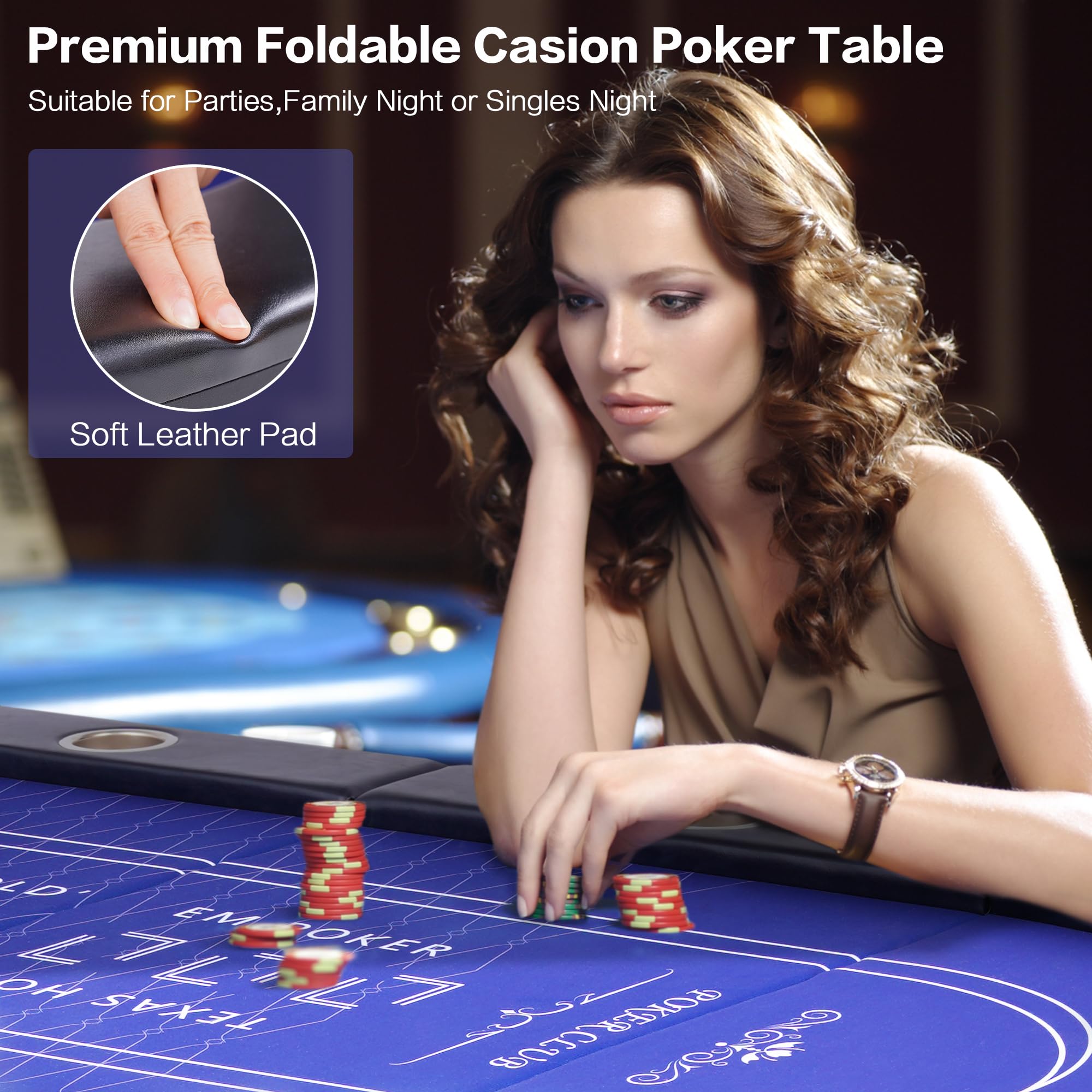 10 Player Foldable Poker Table - 84