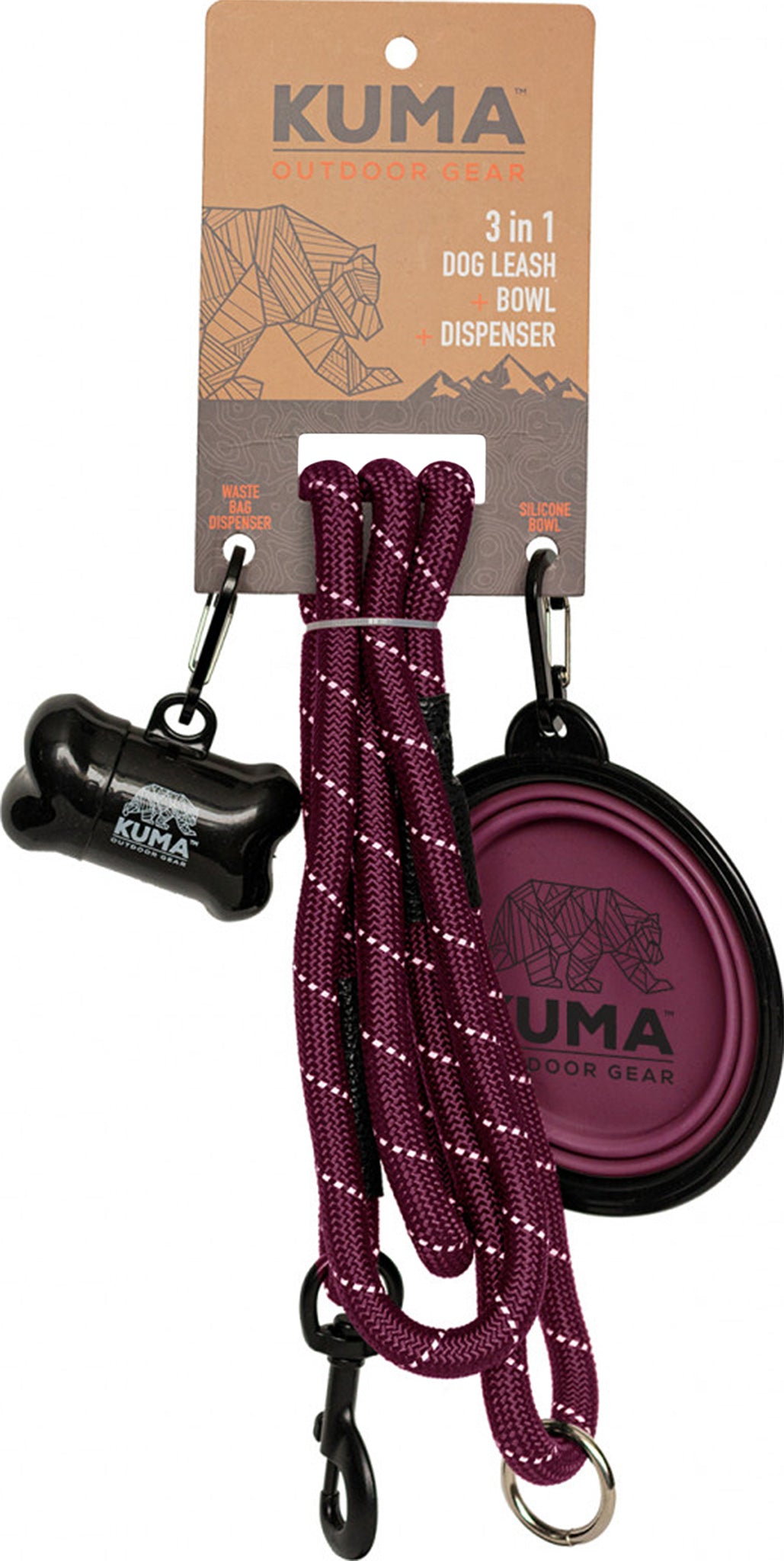 3 in 1 Dog Leash - Hands Free, Adjustable & Reflective Pet Walking Lead for Small Medium Large Dogs - Perfect for Running, Hiking & Daily Walks