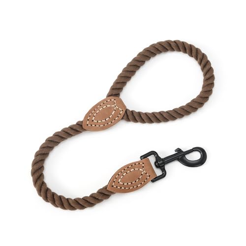 Short Cotton Leash-Dark Brown