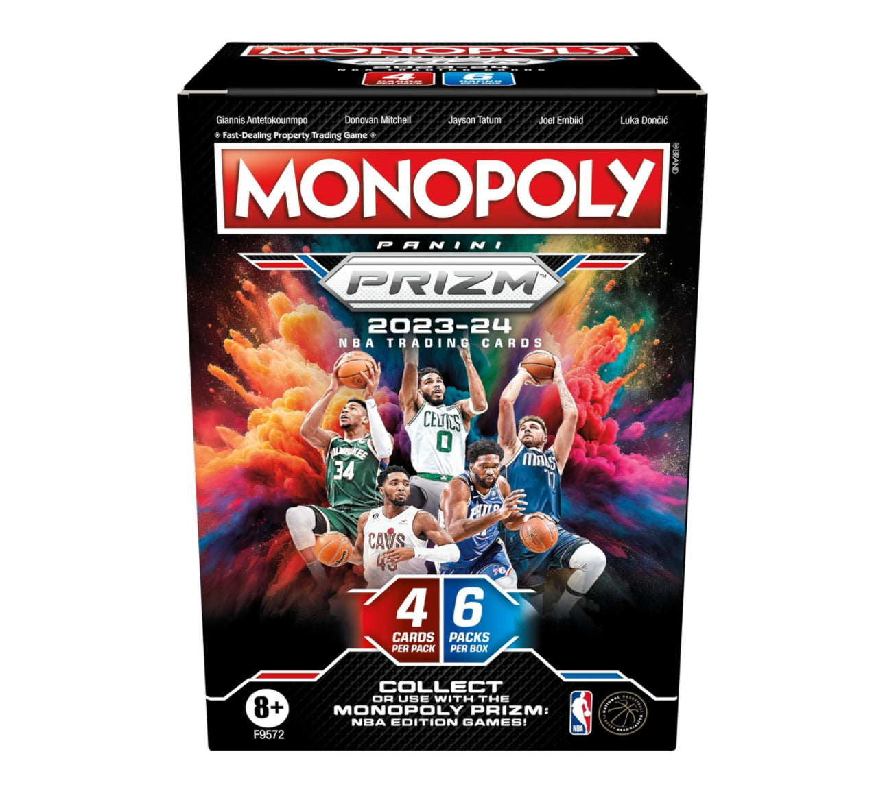 2024-25 Panini Prizm Monopoly Blaster Box - NBA Trading Cards Collection for Sports Fans & Collectors - Perfect for Gifts, Investments, and Game Nights
