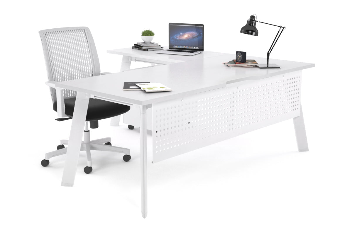 Switch Executive Corner Office Desk - 1800L x 1550W with Cable Management | Modern L-Shaped Workstation for Home & Business Offices | Perfect for Conference Rooms, Executive Suites & Professional Workspaces