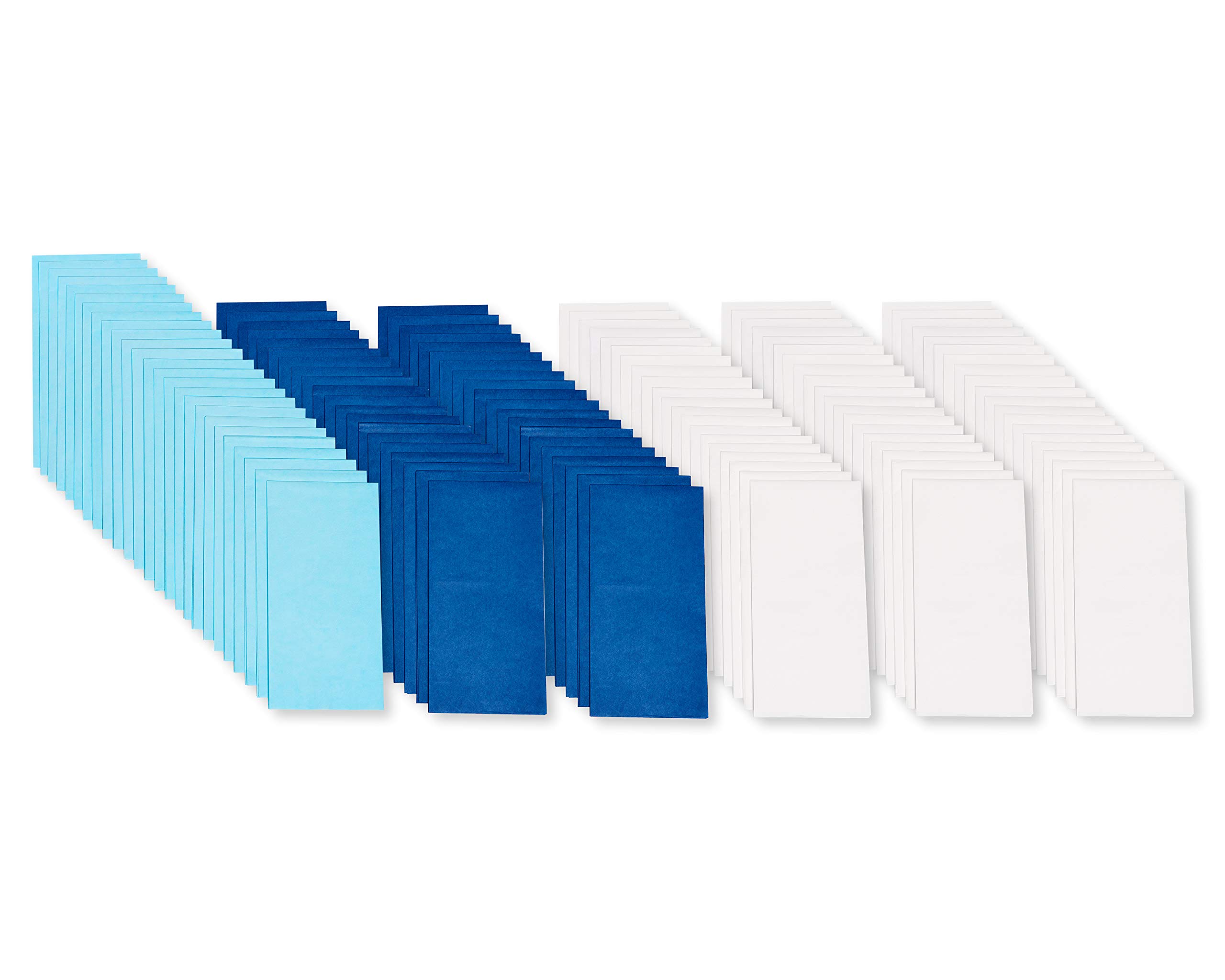 American Greetings 125 Sheets 20x20 Inch Bulk Tissue Paper - White & Blue for Gift Wrapping, Christmas, Hanukkah, Birthdays, Party Decorations | Perfect for Holiday Crafts, Present Packaging & DIY Projects