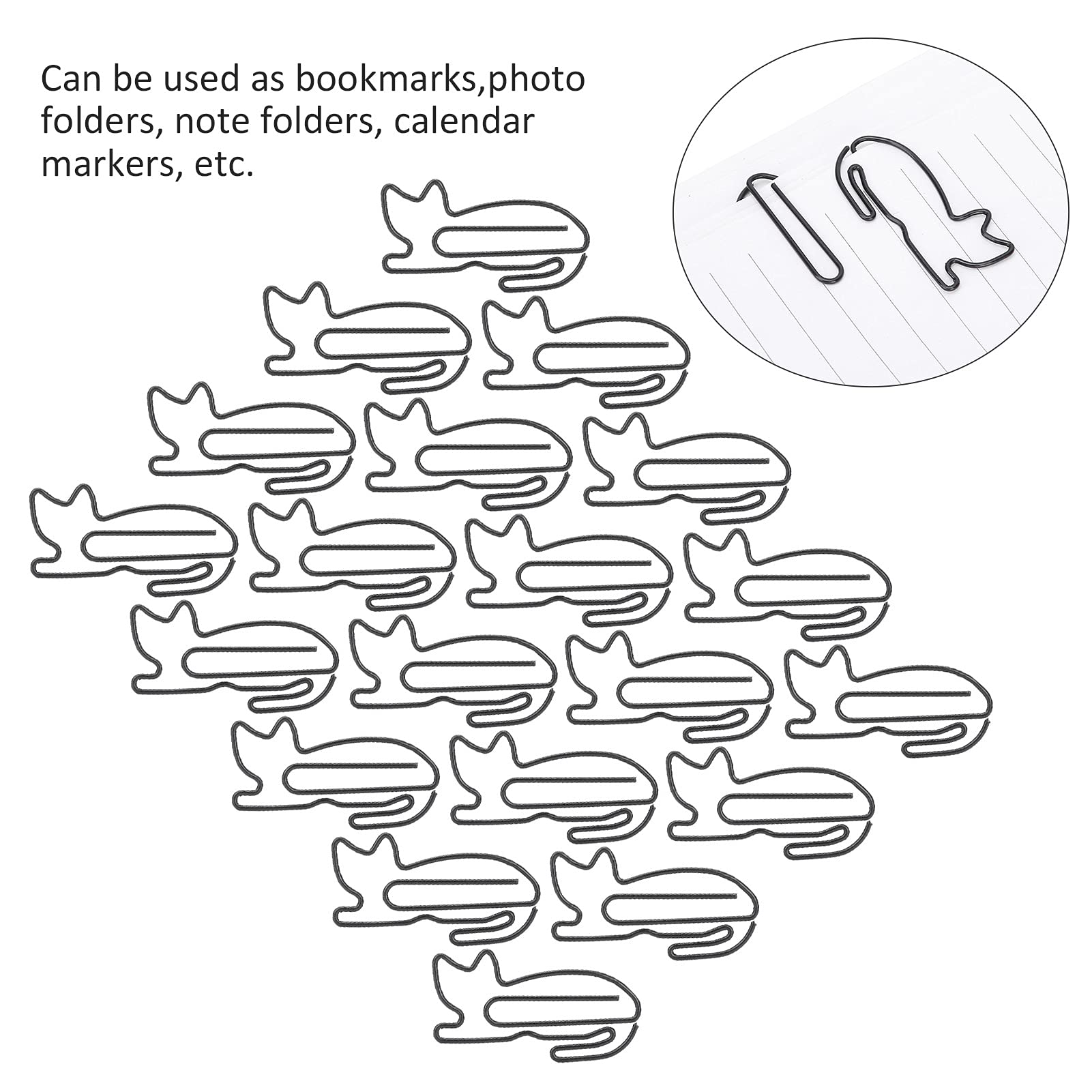 30PCS Cat-Shaped Paper Clips - Rustproof Wire Note Holders for Office, School & Home Organization | Cute Stationery Supplies for Notebooks, Documents & Bulletin Boards