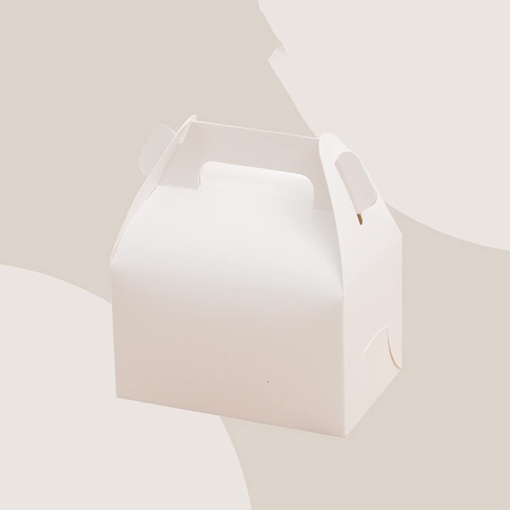10pcs Walnut Kraft Gift Box for Cake Dessert - White, Brown, Pink, Green Packaging Paper Cups - Perfect for Wedding, Party, and Portable Snacks (Color: B)