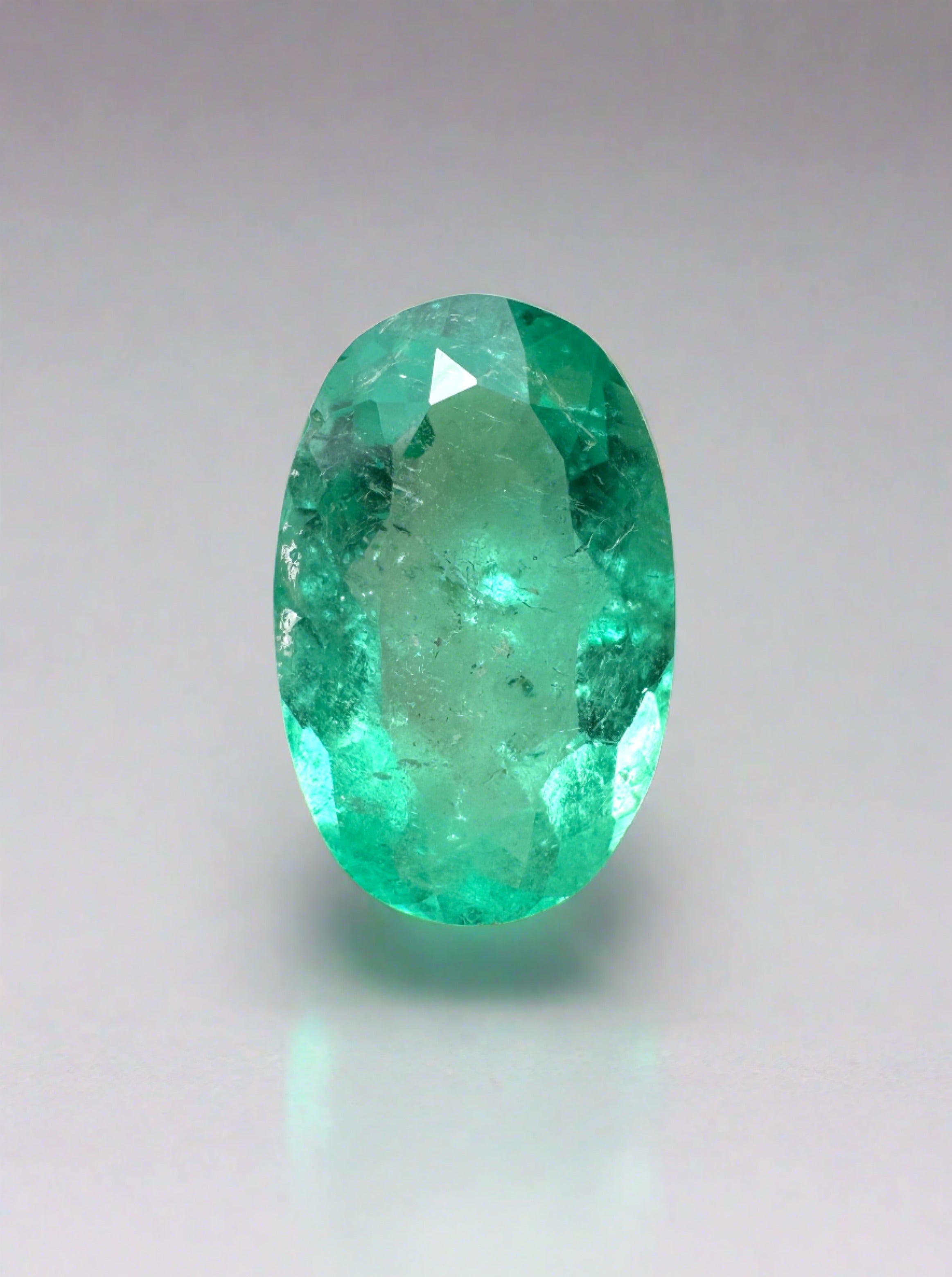 1.98 Carat 11x7mm Natural Colombian Emerald - Oval Cut Loose Green Gemstone for Jewelry Making, Engagement Rings & Fine Collections