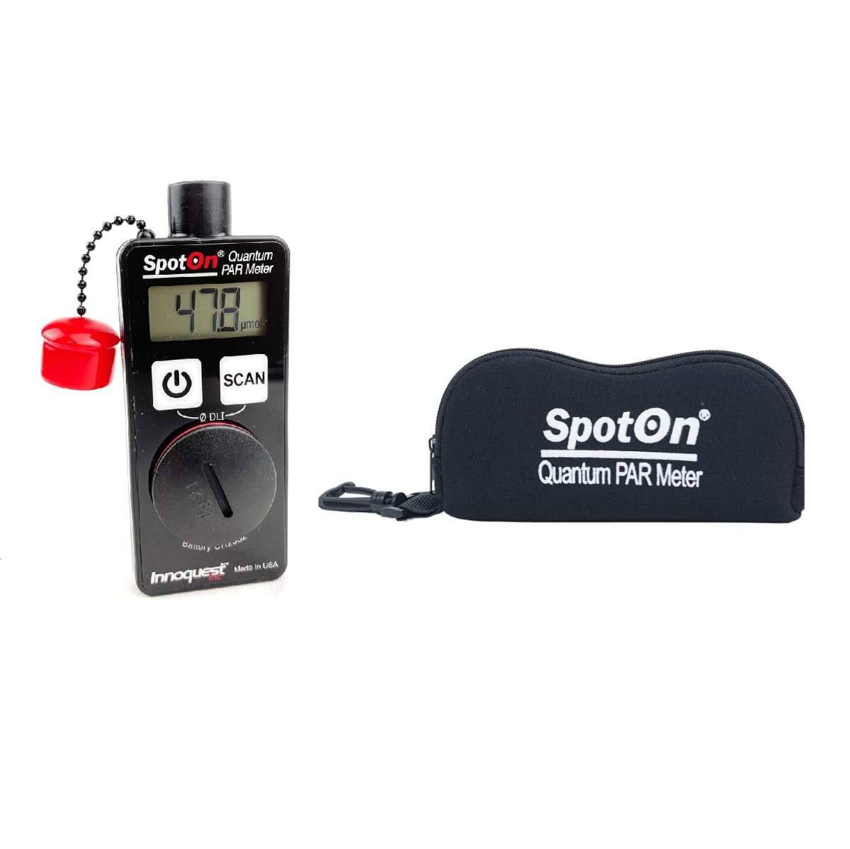 Professional SpotOn Quantum PAR Meter - High Accuracy Grow Light Tester with DLI Mode | IP65 Waterproof for Indoor, Outdoor, Greenhouse & Aquarium Plants | Perfect for Hydroponics, Cannabis Cultivation & Horticulture Lighting Measurement