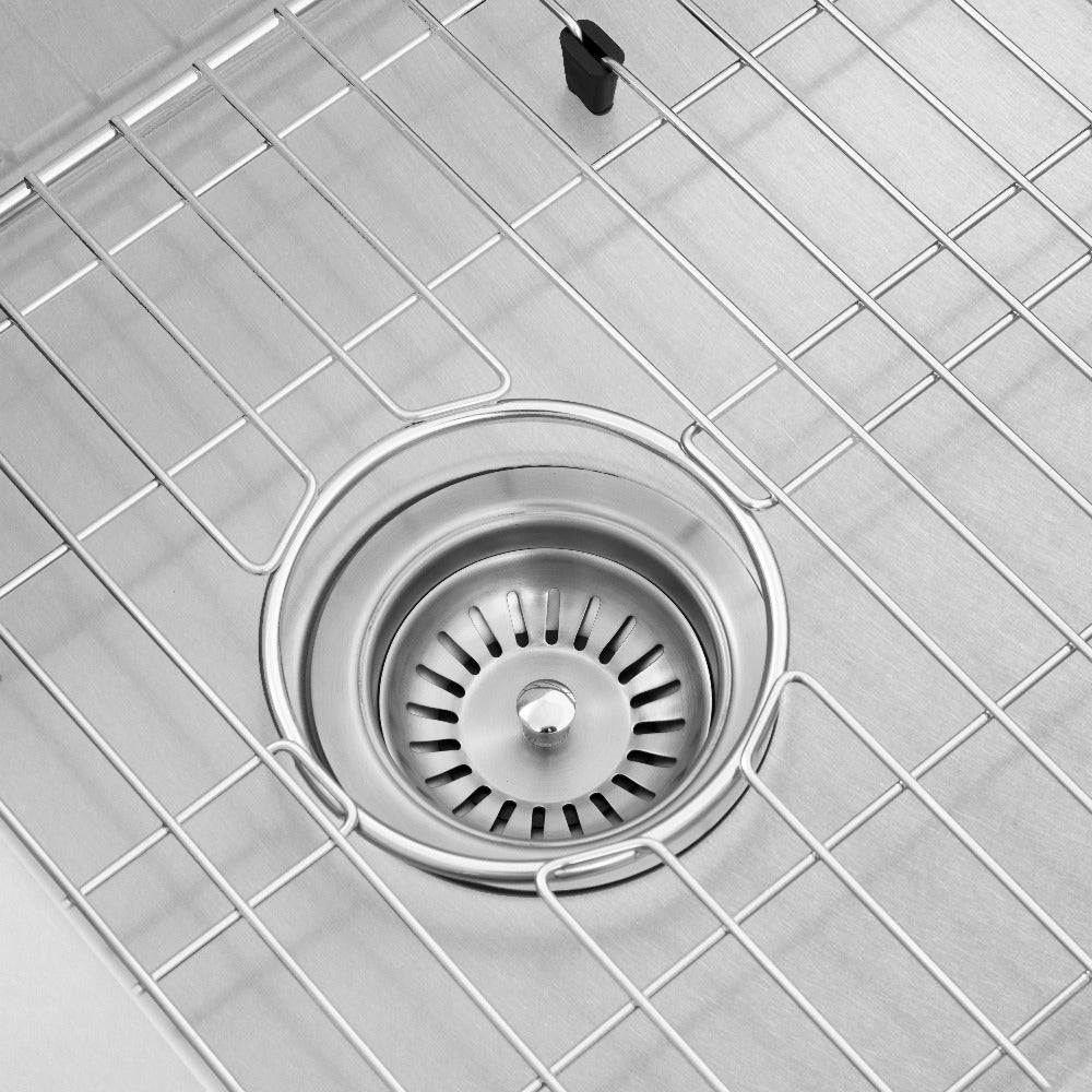 ZLINE 43-Inch Undermount Single Bowl Kitchen Sink - Satin Stainless Steel with Bottom Grid & Accessories (Model SLS 43S) | Perfect for Modern Kitchens, Remodeling & Chef-Inspired Cooking Spaces