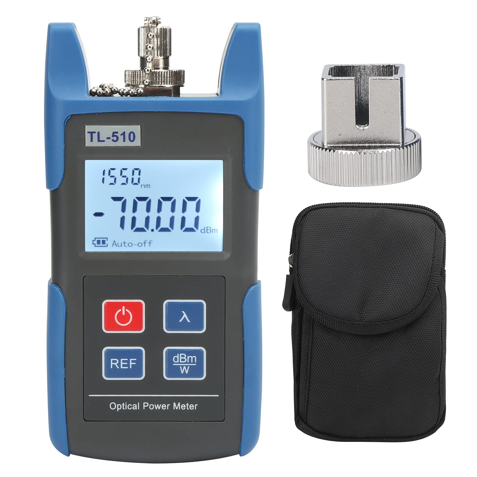 Eujgoov TL510 Mini Fiber Optical Power Meter - High Precision Optical Tester for Telecom Engineering & Network Maintenance | Perfect for Field Technicians, Data Centers & Fiber Optic Installation