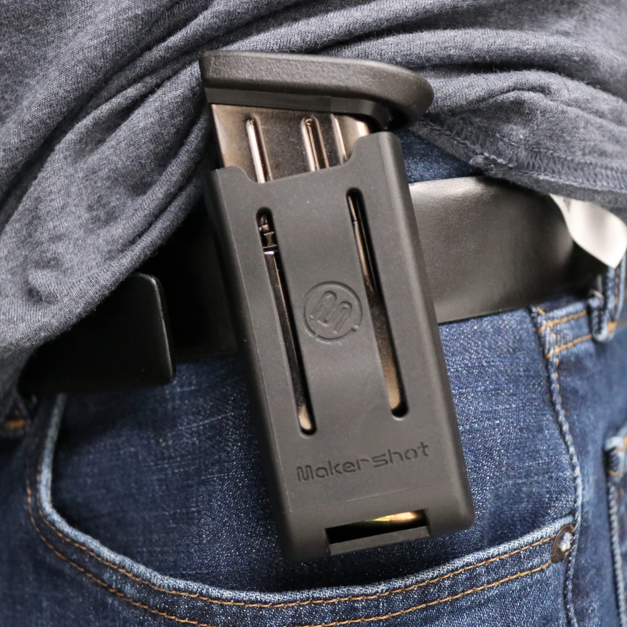 MakerShot Magazine Carrier - Tactical Gun Belt Magazine Holster for Handgun & Pistol | Durable Ammo Storage & Clip Holder | Perfect for Range Training, Hunting & Tactical Missions