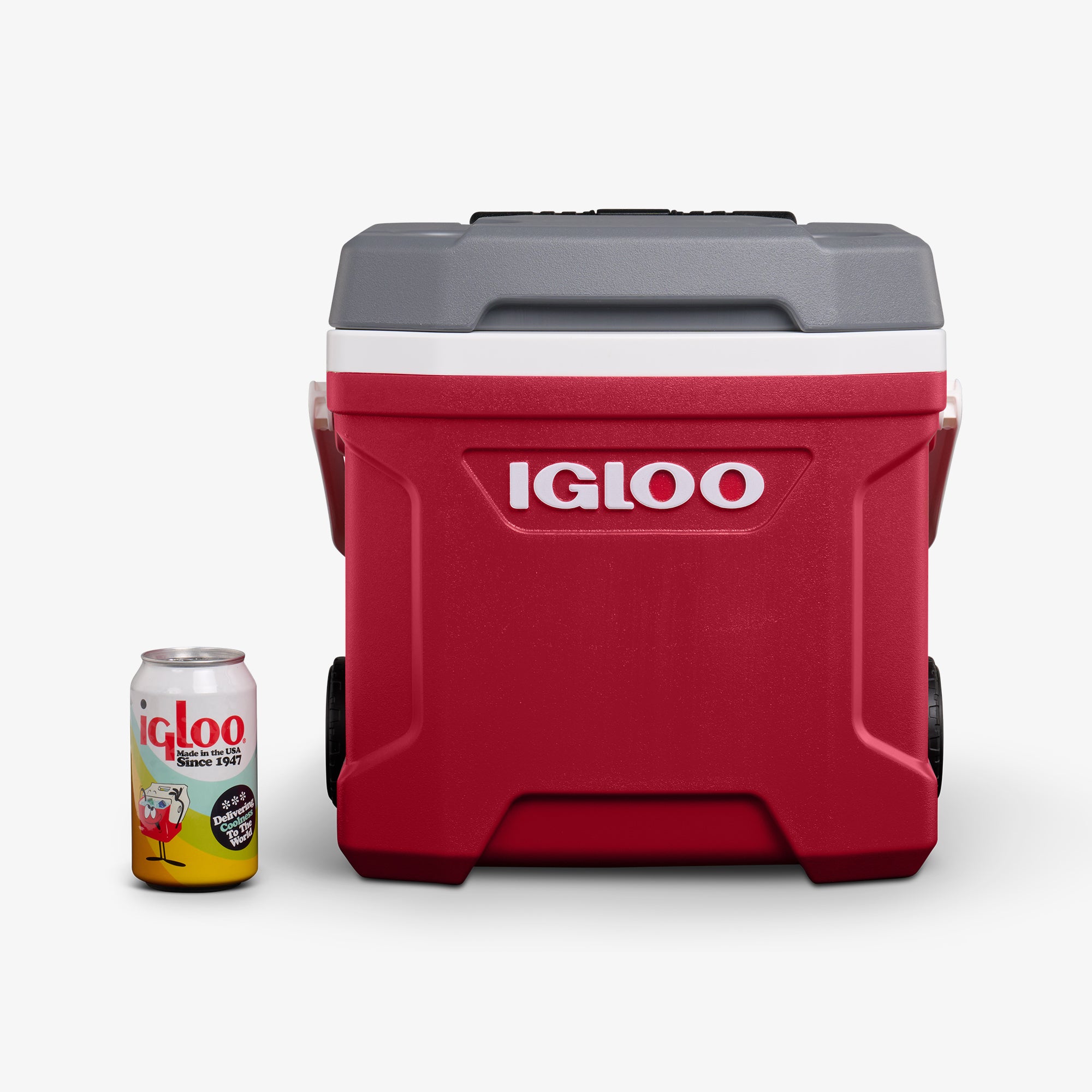 Premium Latitude 16 Quart Rolling Cooler - Heavy Duty Insulated Ice Chest with Wheels for Camping, Beach Trips & Tailgating Parties