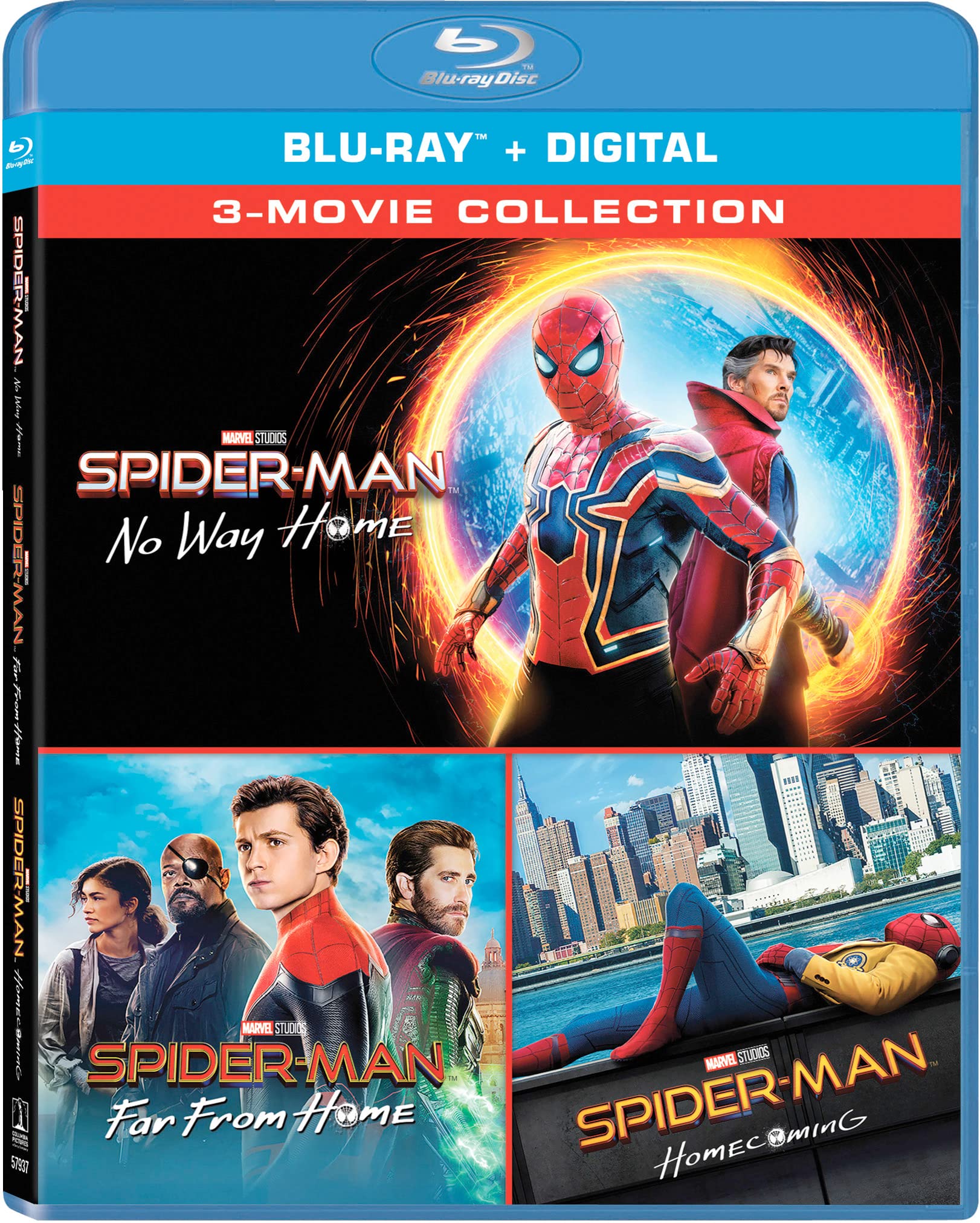 Spider-Man Movie Trilogy Collection: Far From Home, Homecoming & No Way Home - Complete Set for Marvel Fans & Movie Lovers - Perfect for Home Theater, Gifts & Marvel Cinematic Universe Collectors