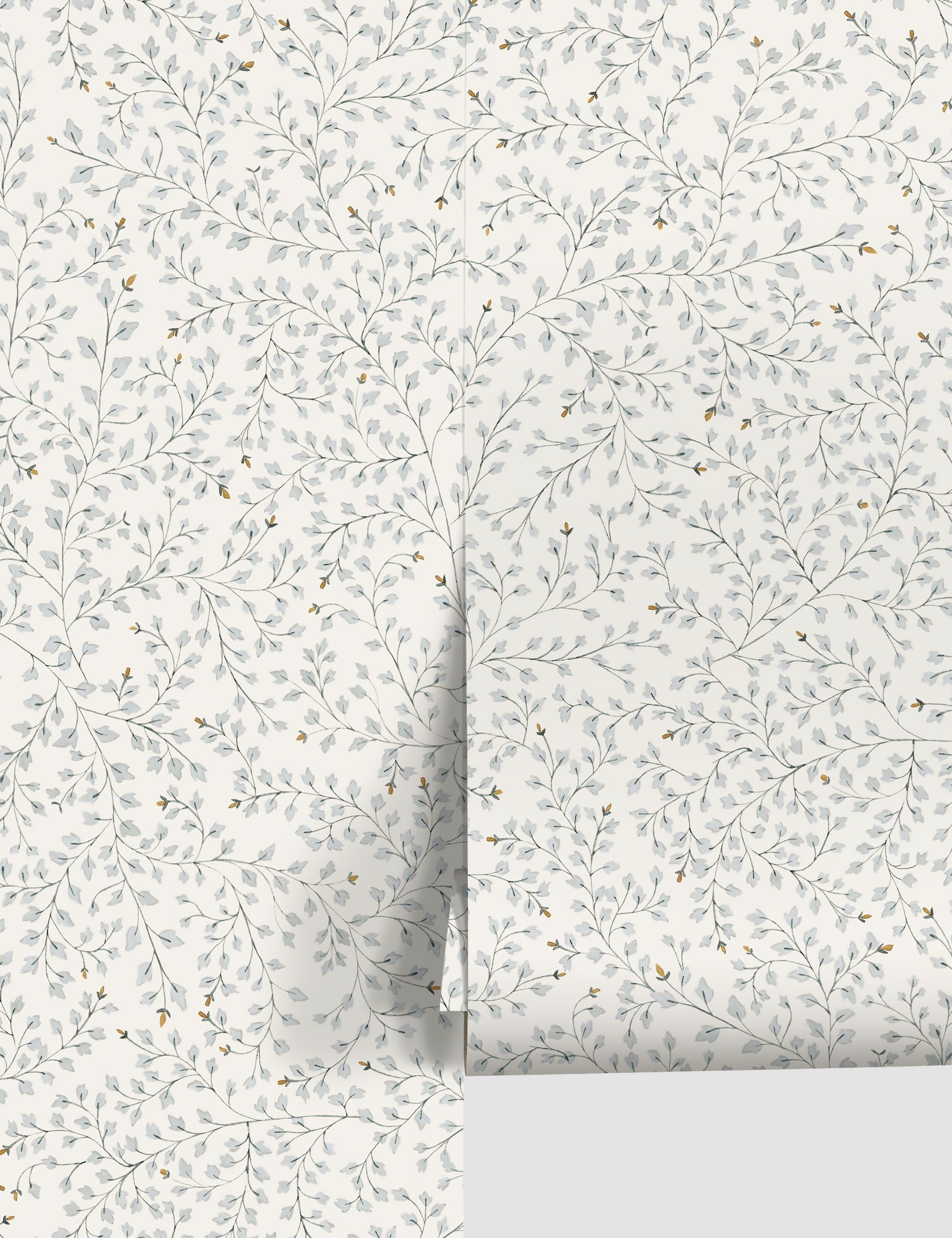 Rylee + Cru Dainty Leaves Wallpaper - Botanical Peel and Stick Wallpaper for Nursery, Bedroom & Home Decor | Easy to Install & Removable