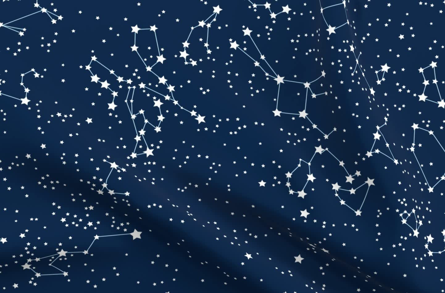Cartography Constellation Star Galaxy Printed Minky Fabric - Fat Quarter for Sewing Baby Blankets, Quilt Backing & Plush Projects | DIY Nursery Decor, Space-Themed Bedding, Astronomy Gifts