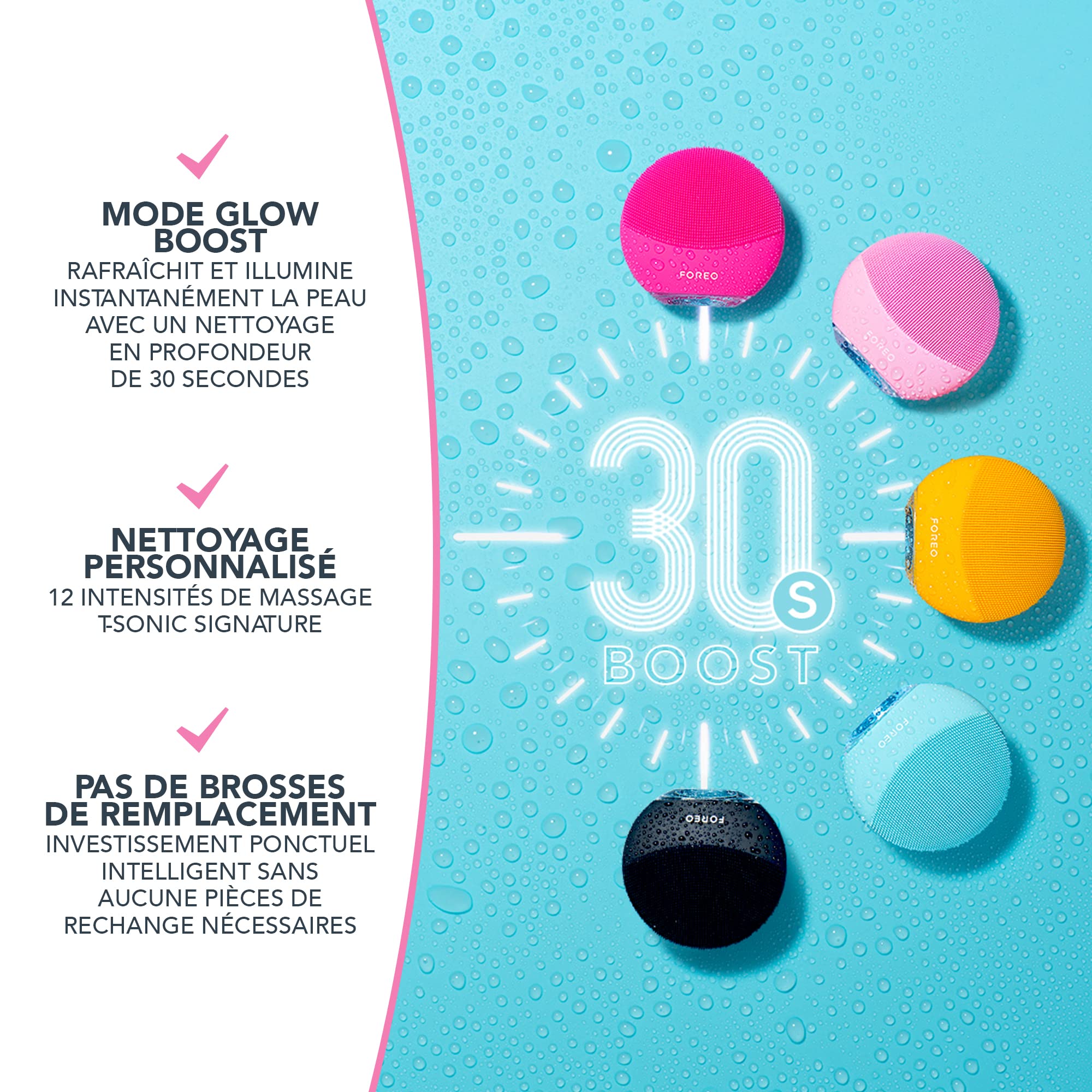 FOREO LUNA mini 3 Facial Cleansing Brush - Travel-Friendly Skincare Device - Hygienic Silicone Massager - App-Connected Electric Face Brush (Pearl Pink) for Daily Deep Cleansing & Pore Refining