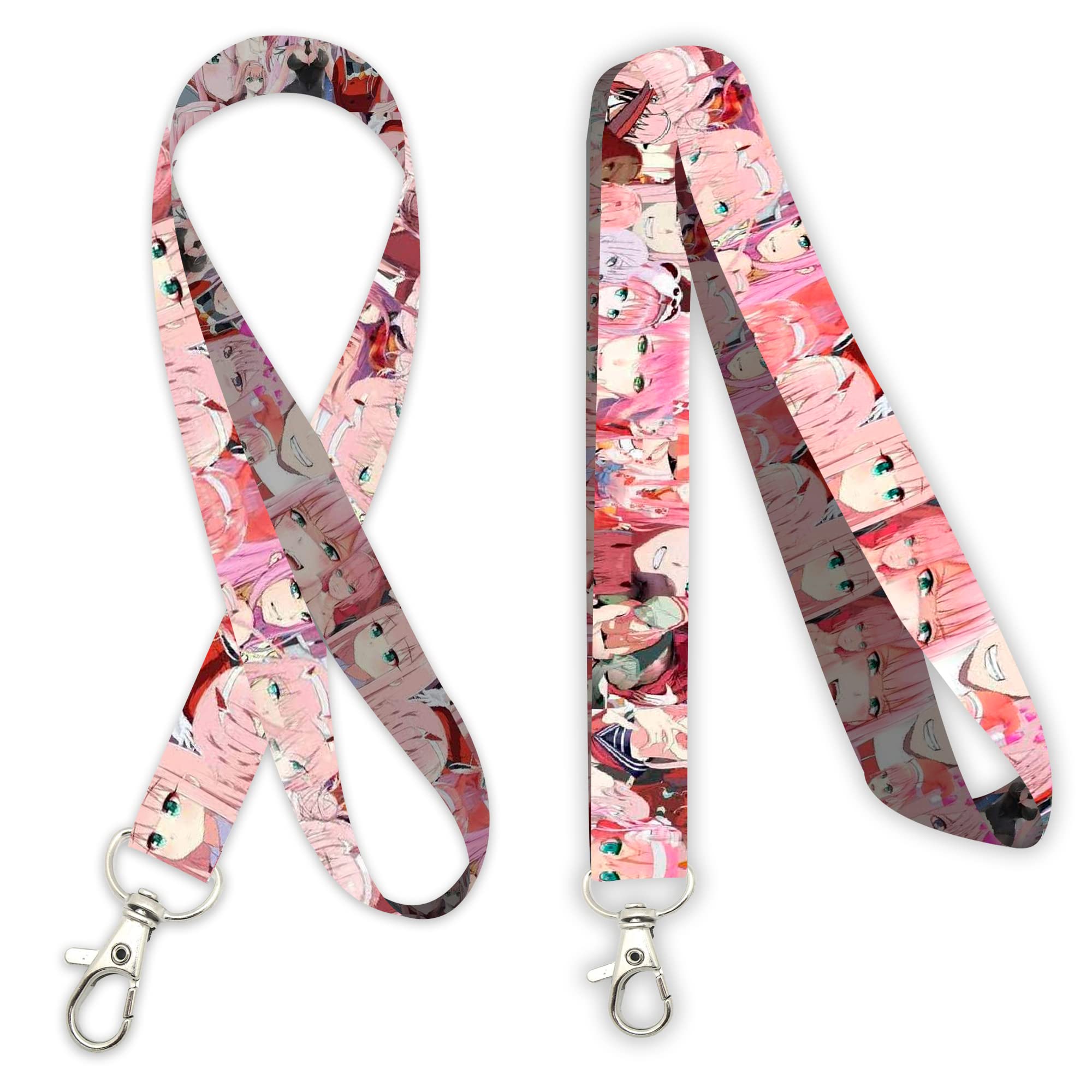 Zero Two Darling Anime Keychain - Cute Pink Lanyard for Keys & ID Badges | Perfect for Cosplay, Conventions, and Anime Fans