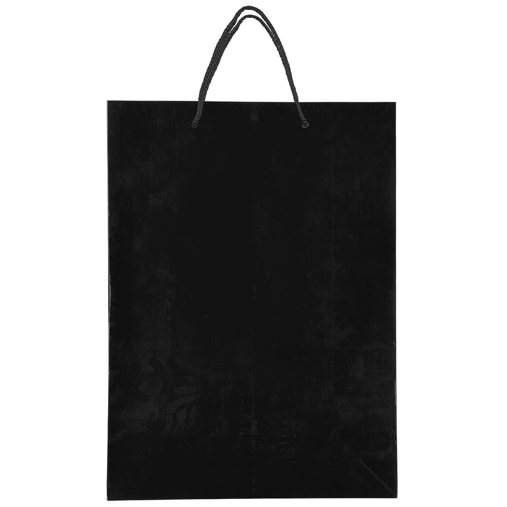 Premium Black Glossy Gift Bags with Rope Handles - X-Large for Party Favors