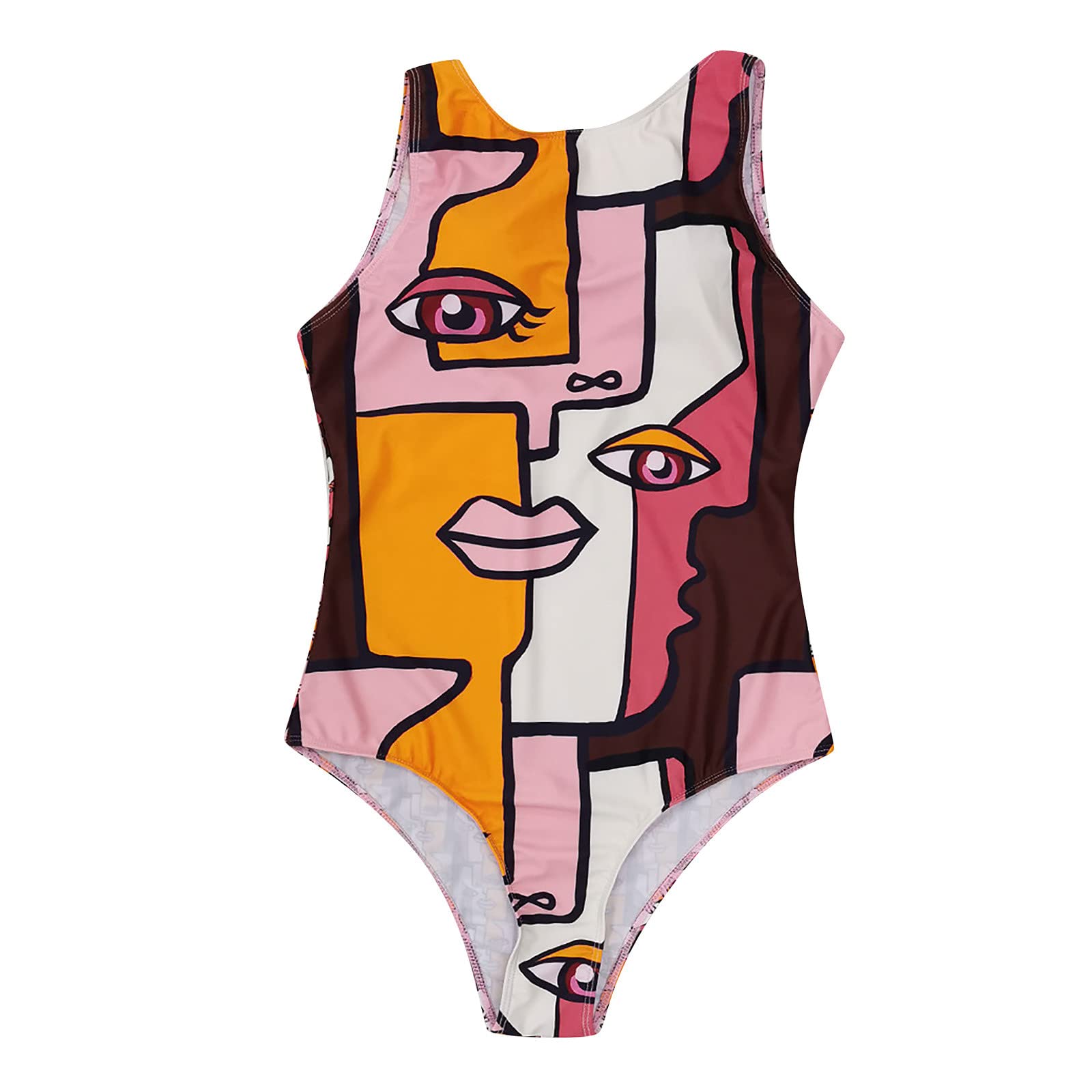 Sexy One Piece Swimsuit for Women - Sleeveless Printed Thong Bathing Suit | Beachwear, Pool Party, Vacation, Summer Swimwear